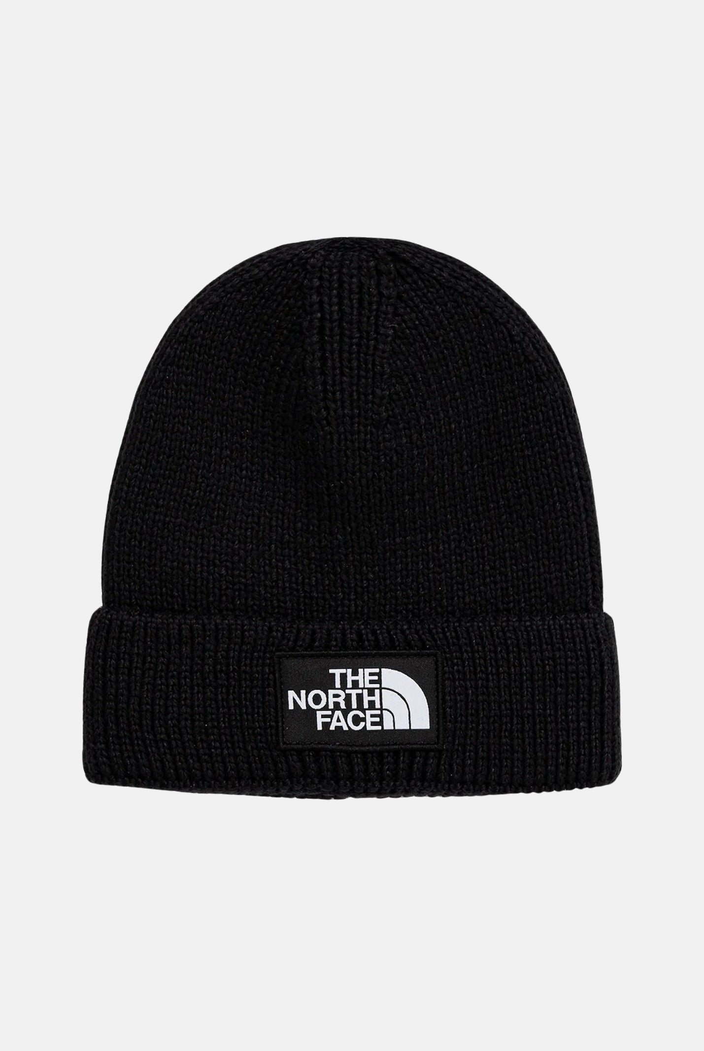 THE NORTH FACE Berretto nero per uomo e donna con risvolto e logo box TNF NF0A8CHEJK31 . THE NORTH FACE