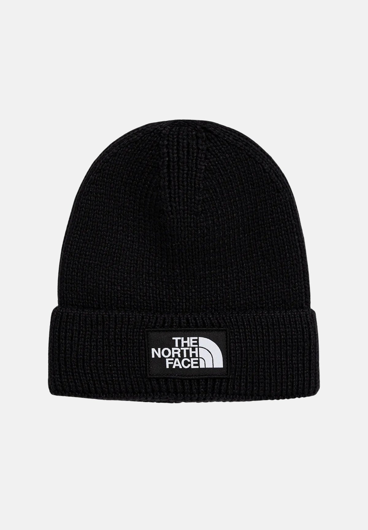 THE NORTH FACE Berretto nero per uomo e donna con risvolto e logo box TNF NF0A8CHEJK31 . THE NORTH FACE