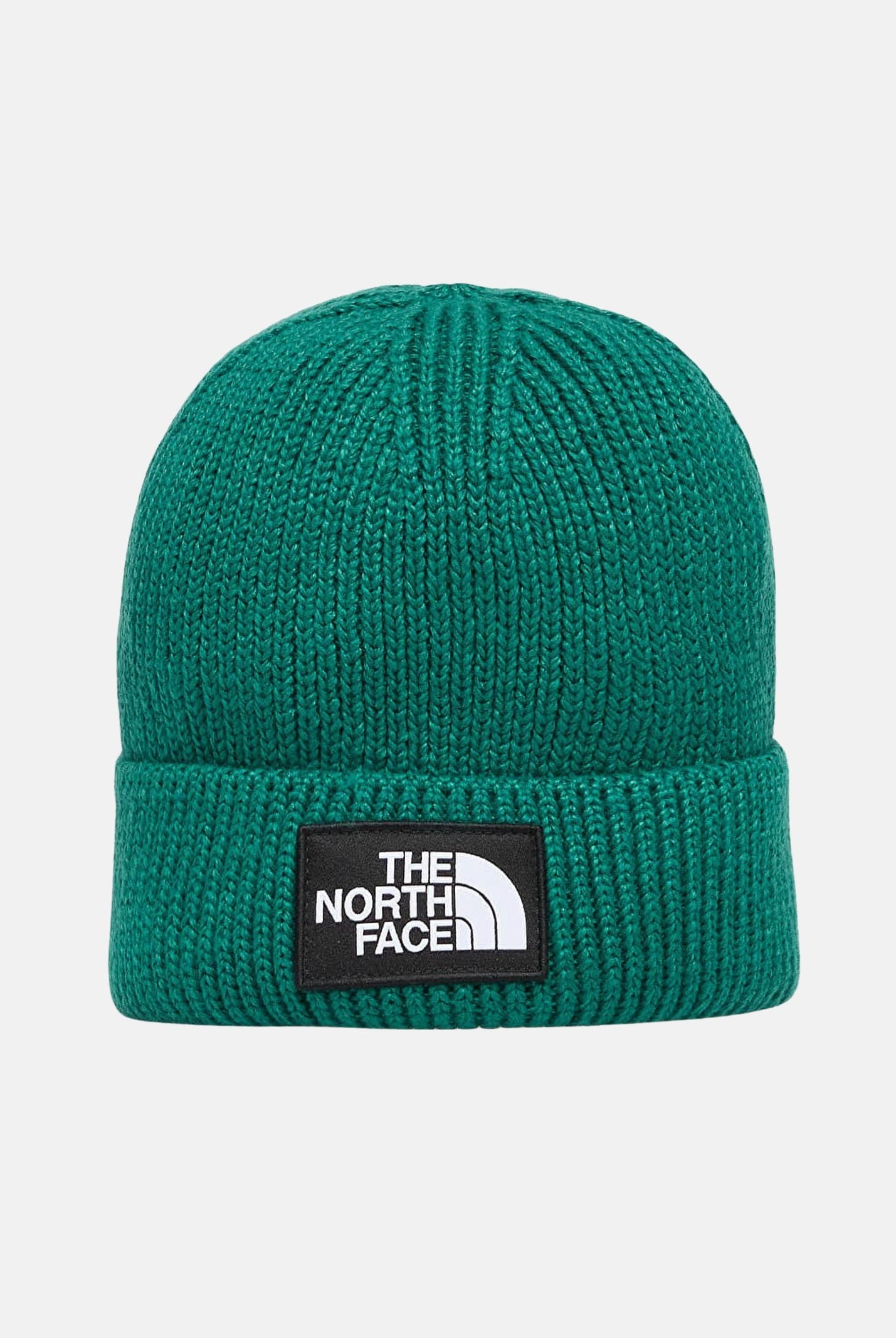 THE NORTH FACE Berretto verde scuro per uomo e donna con risvolto e logo box TNF NF0A8CHENL11 . THE NORTH FACE