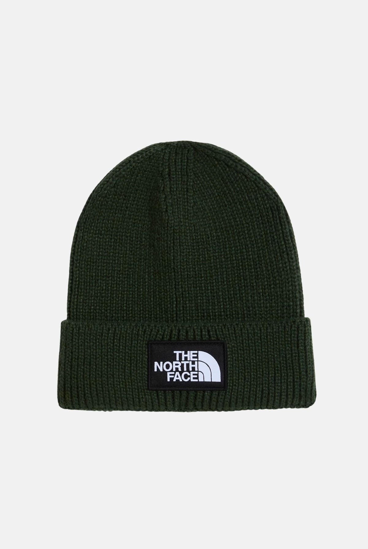 THE NORTH FACE Berretto TNF LOGO BOX CUFFED BEANIE verde bottiglia per uomo e donna NF0A8CHENLW1 . THE NORTH FACE