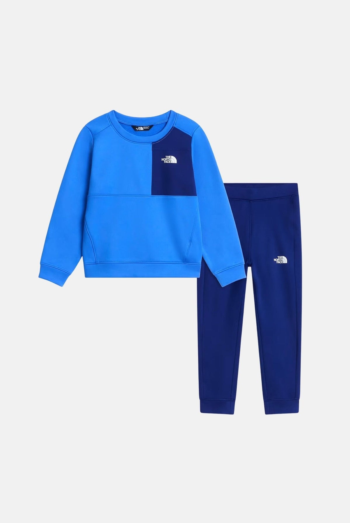 THE NORTH FACE Tuta SIMPLE DOME blu da bambino con felpa girocollo e pantalone coordinato NF0A8CV0RC71 . THE NORTH FACE