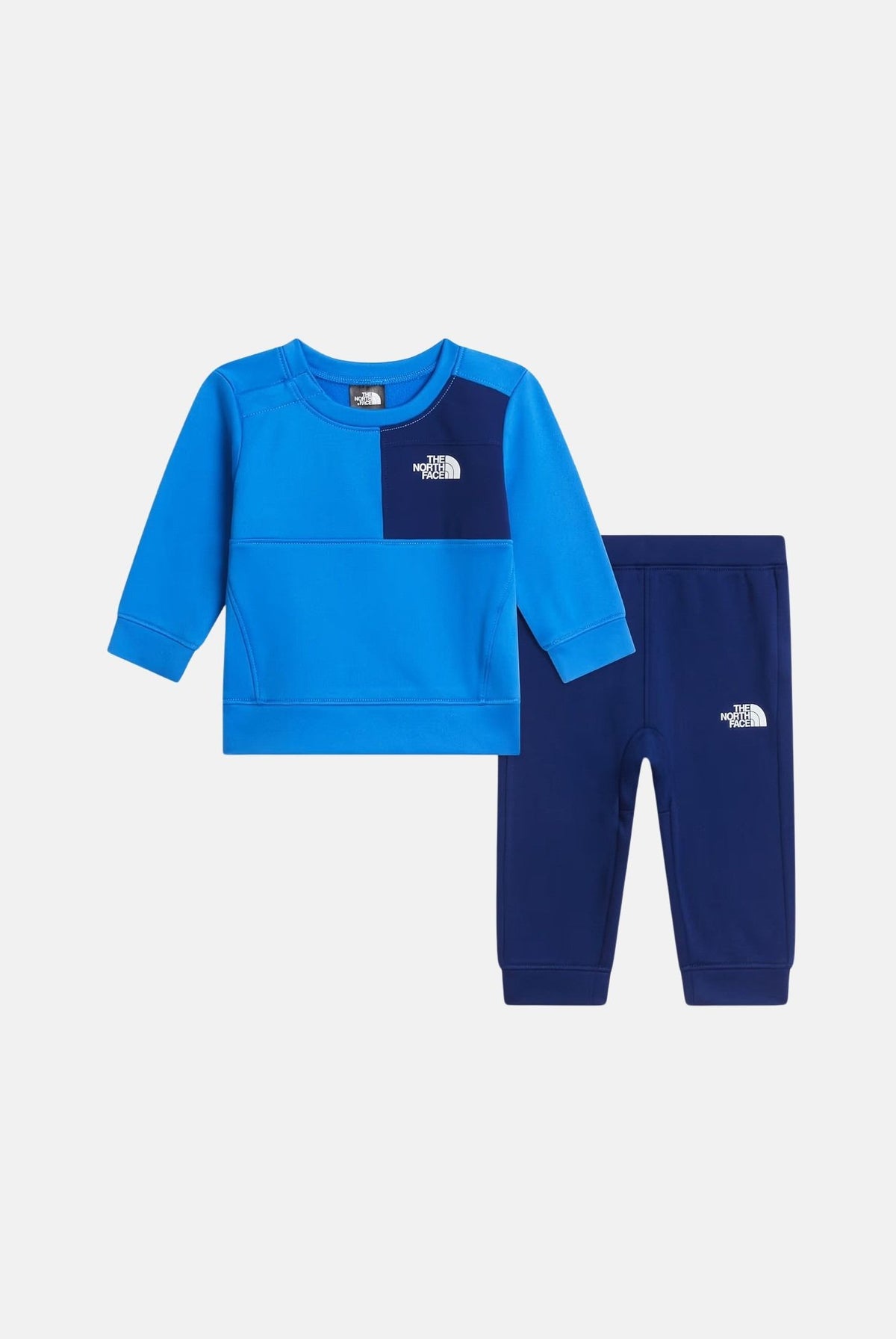 THE NORTH FACE Tuta SIMPLE DOME blu da neonato con felpa girocollo e pantalone coordinato NF0A8CV1RC71 . THE NORTH FACE