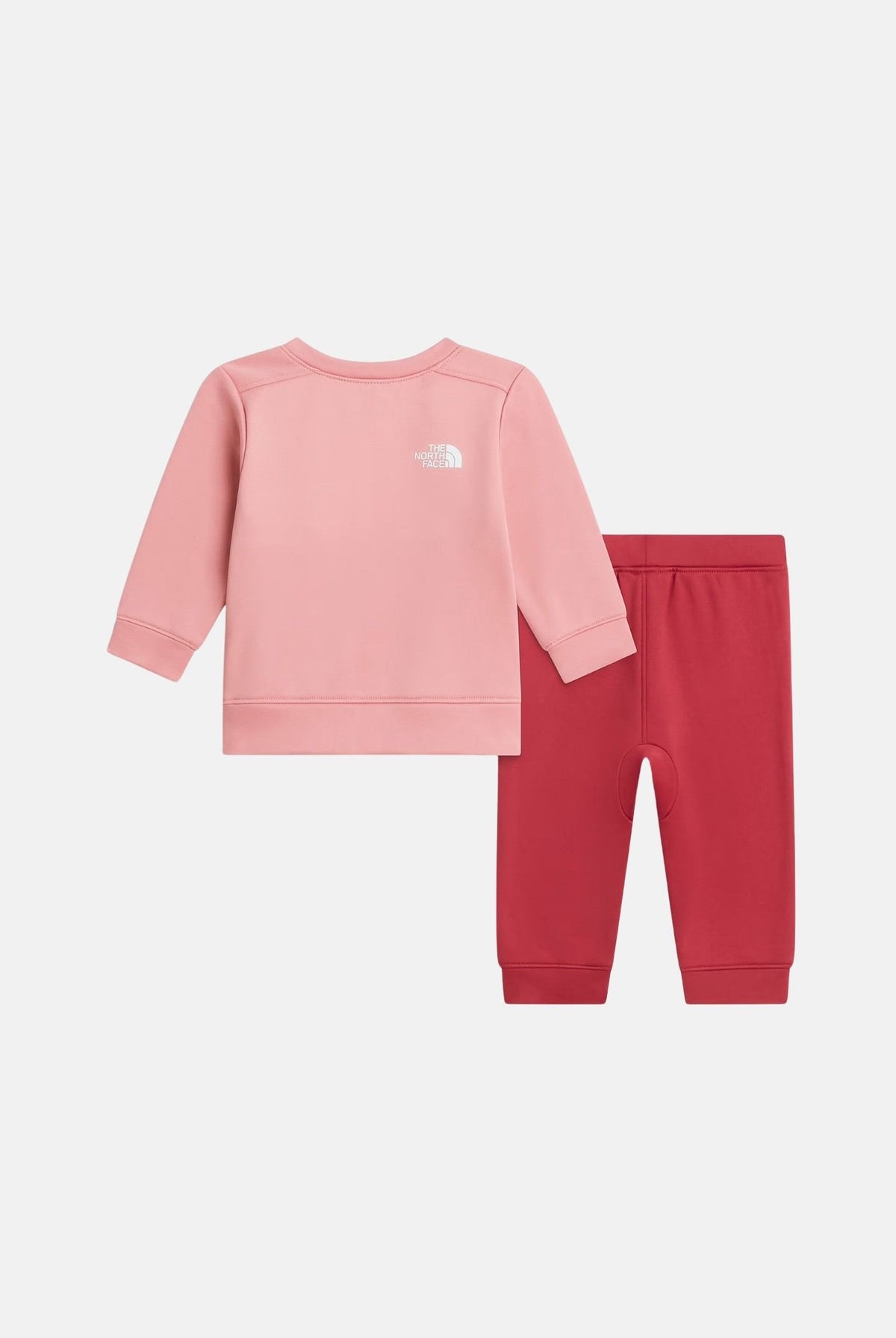 THE NORTH FACE Tuta SIMPLE DOME rosa da neonato con felpa girocollo e pantalone coordinato NF0A8CV1S9B1 . THE NORTH FACE