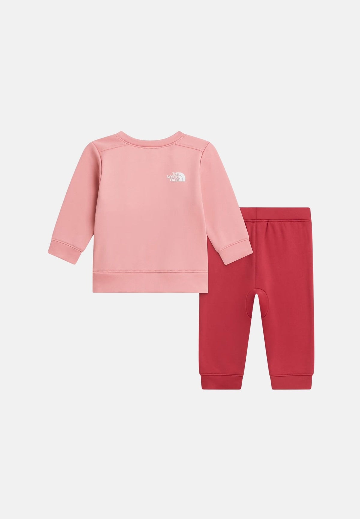 THE NORTH FACE Tuta SIMPLE DOME rosa da neonato con felpa girocollo e pantalone coordinato NF0A8CV1S9B1 . THE NORTH FACE