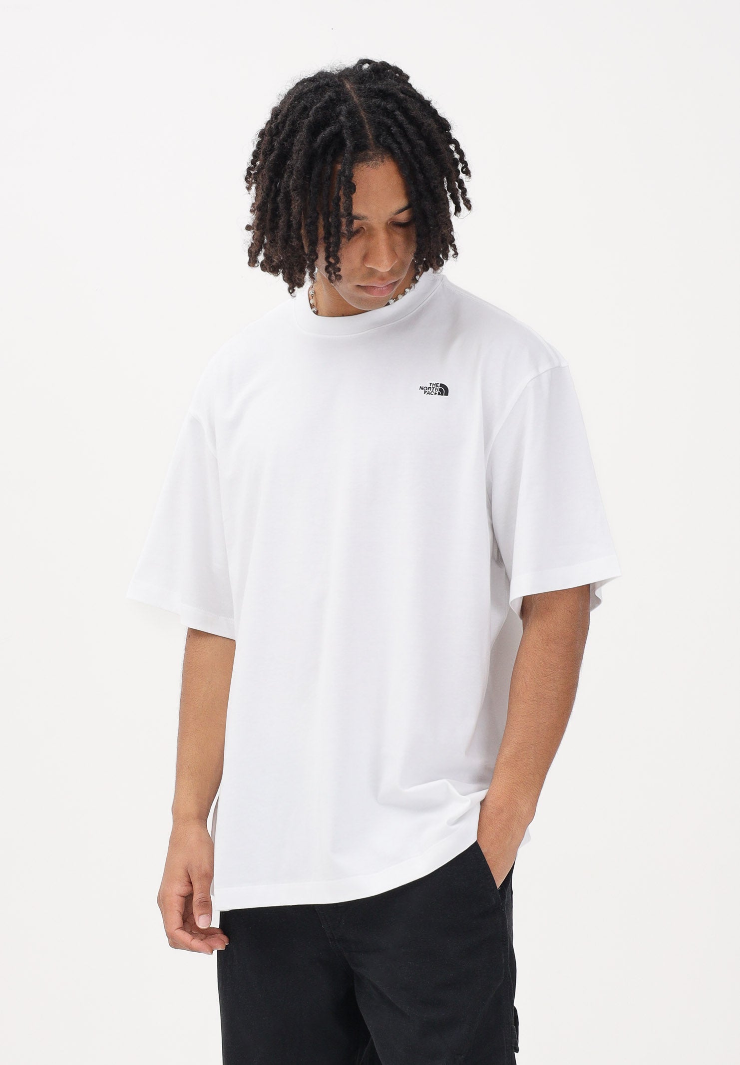 THE NORTH FACE T-shirt a manica corta Essential Simple Dome bianca da uomo NF0A8EVWFN41 . THE NORTH FACE