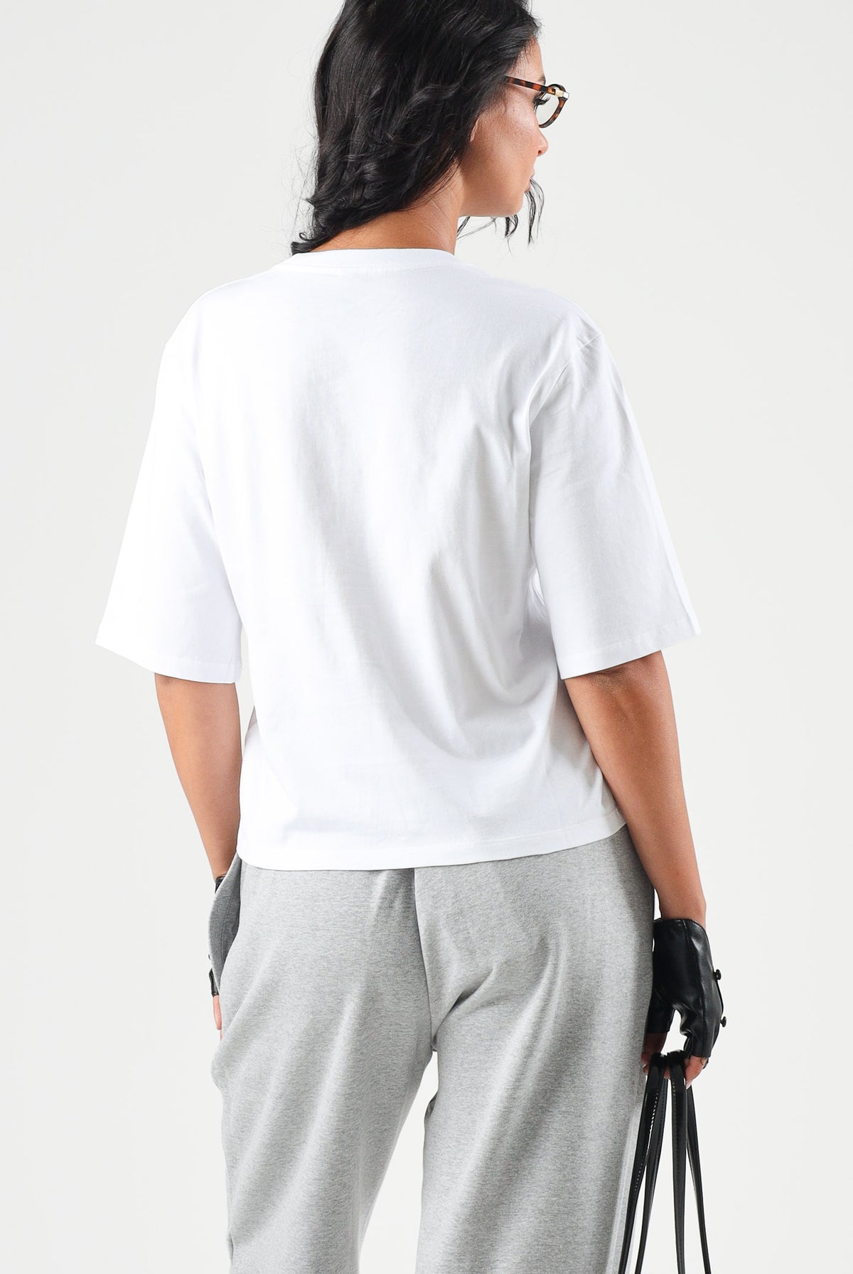 THE NORTH FACE T-shirt manica corta SIMPLE DOME bianca da donna con piccolo logo stampato sul petto. NF0A8H71FN41 . THE NORTH FACE