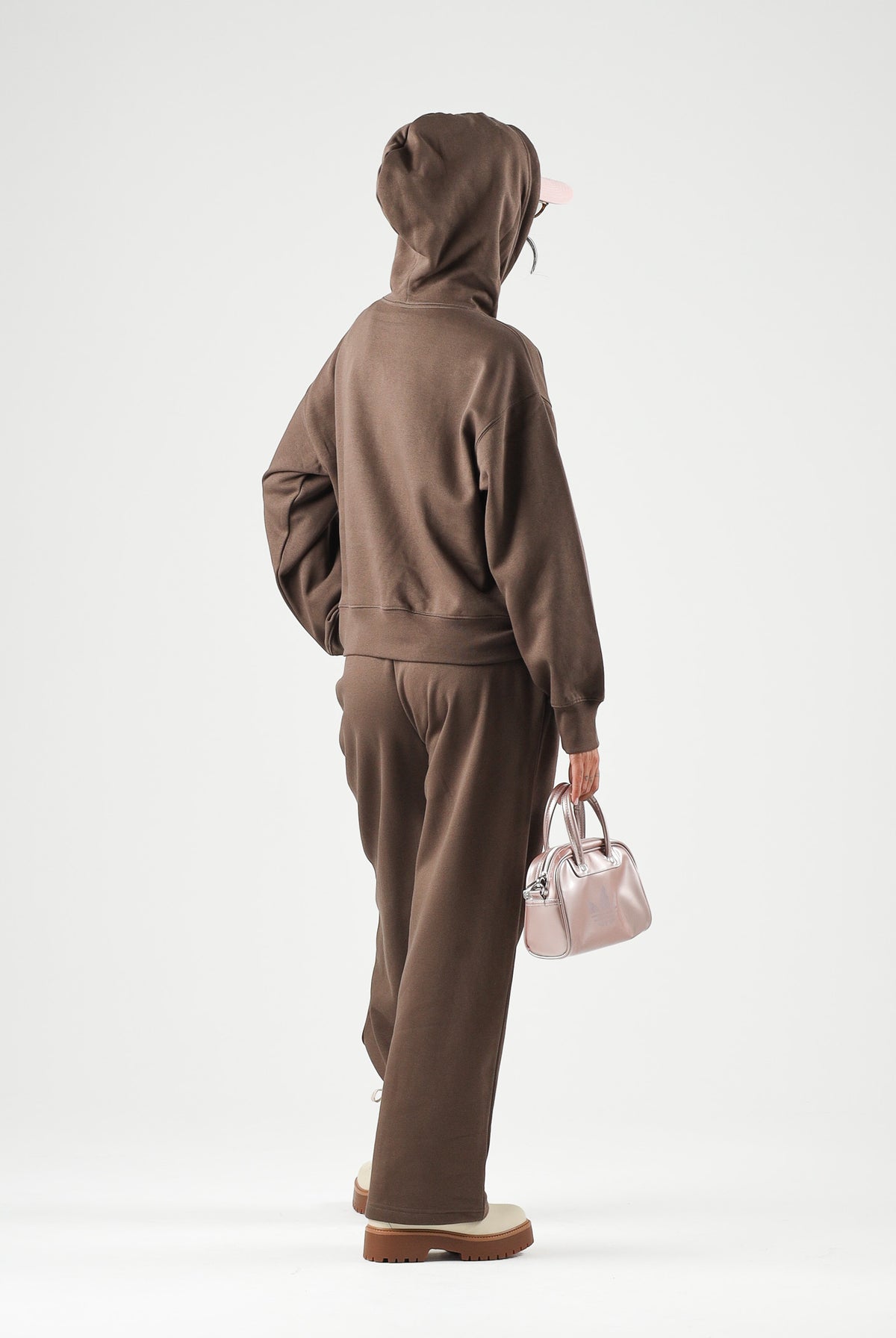 THE NORTH FACE Felpa con cappuccio SIMPLE DOME HOODIE marrone da donna con tasca a marsupio frontale. NF0A8HBX1OI1 . THE NORTH FACE