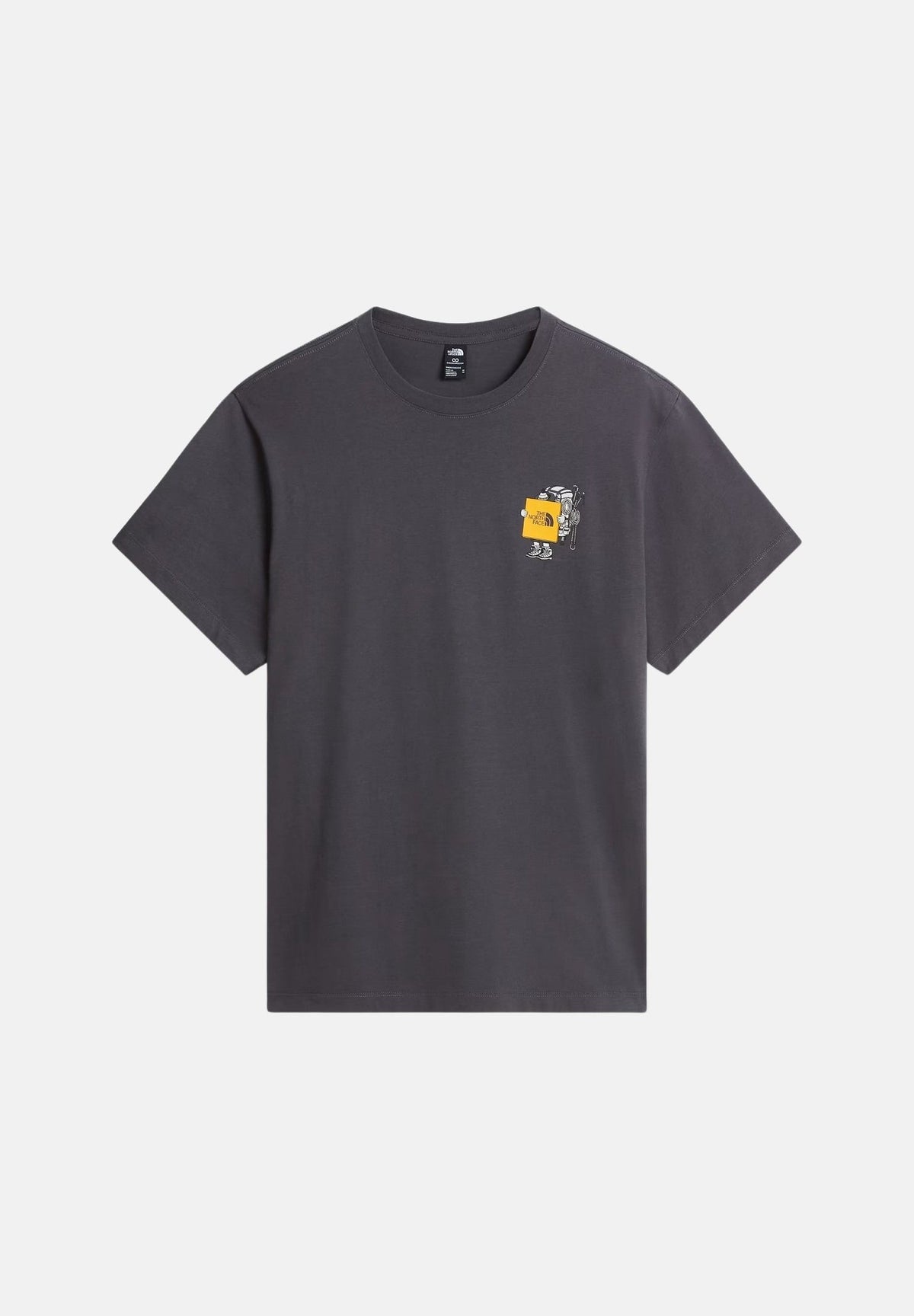 THE NORTH FACE T-shirt manica corta GEAR UP GET OUT GRAPHIC grigia per uomo e donna con grafica serigrafata NF0A8JB4RHI1 . THE NORTH FACE