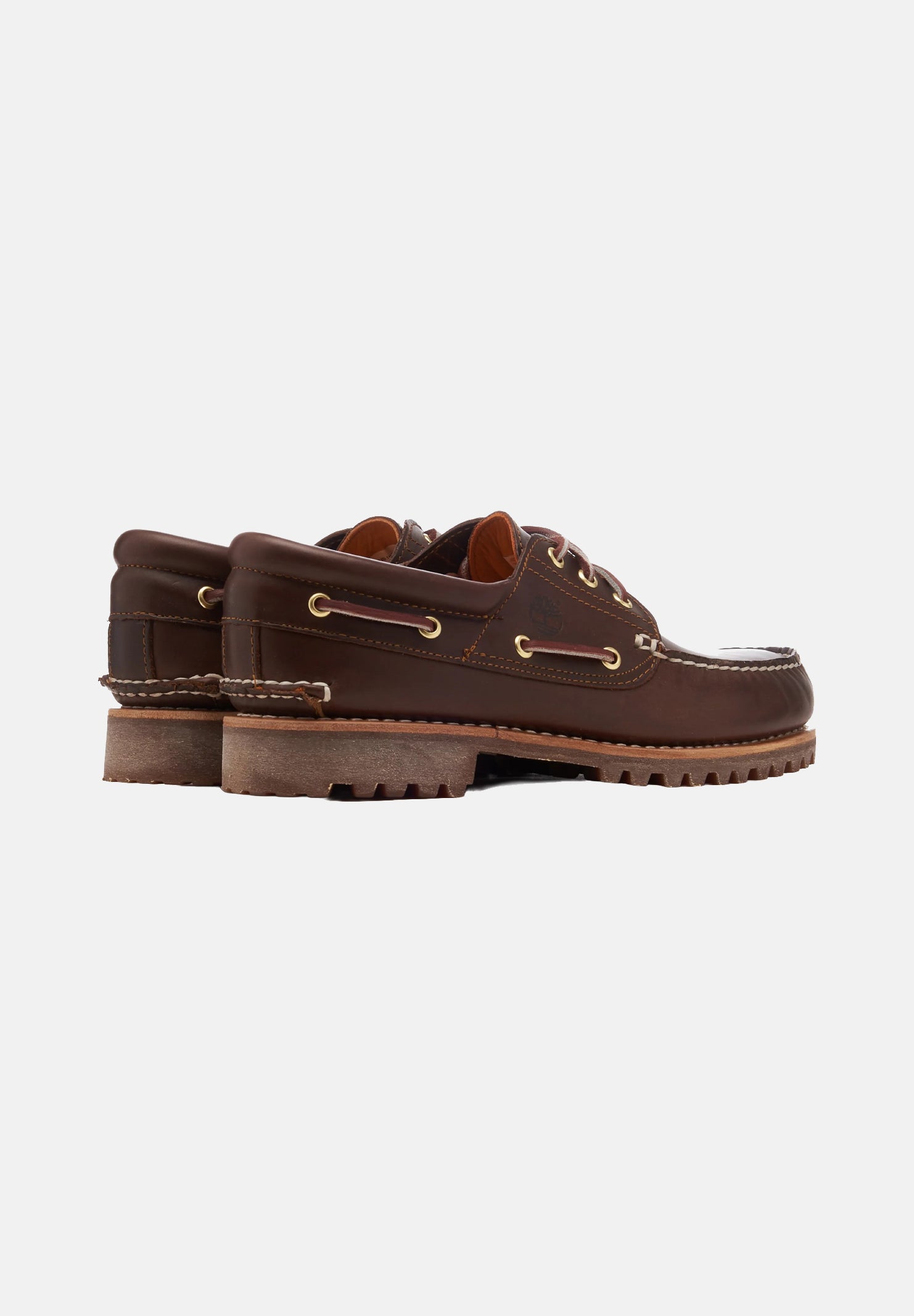 TIMBERLAND Mocassini Timberland® Authentic 3-Eye Lug Handsewn marroni da uomo TB0300032141 . TIMBERLAND