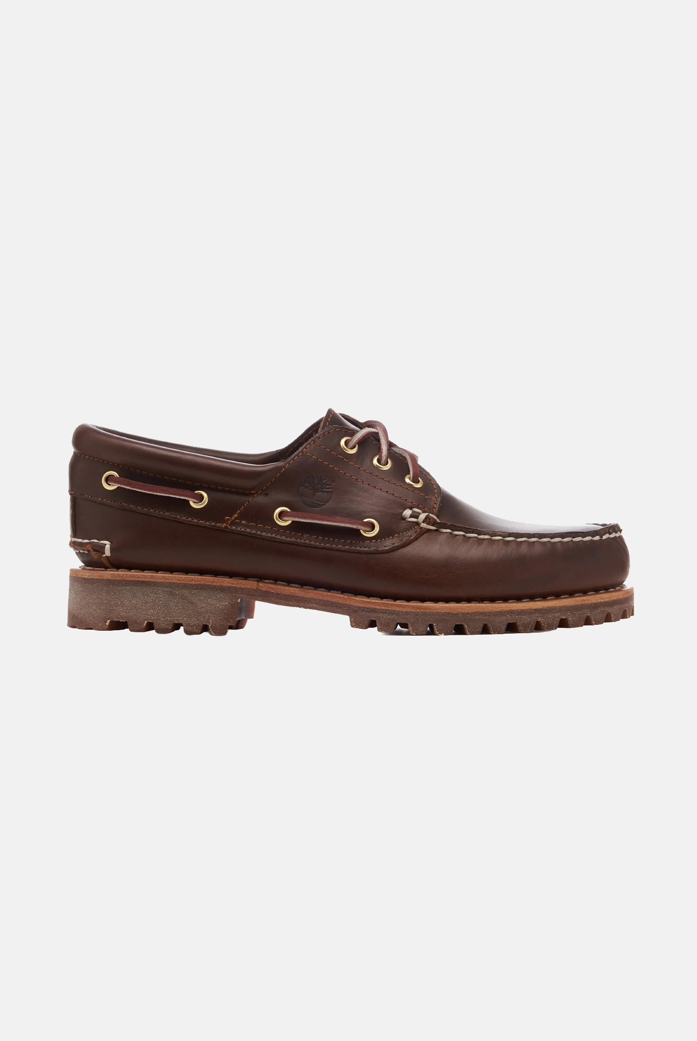 TIMBERLAND Mocassini Timberland® Authentic 3-Eye Lug Handsewn marroni da uomo TB0300032141 . TIMBERLAND