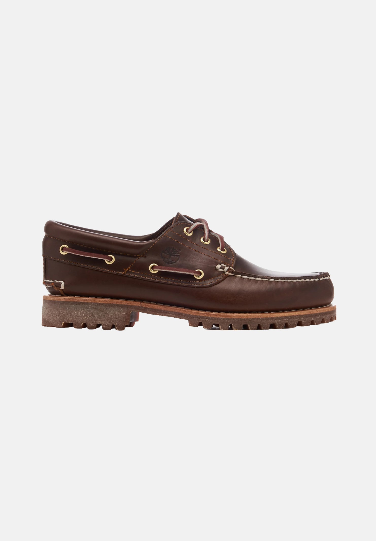 TIMBERLAND Mocassini Timberland® Authentic 3-Eye Lug Handsewn marroni da uomo TB0300032141 . TIMBERLAND