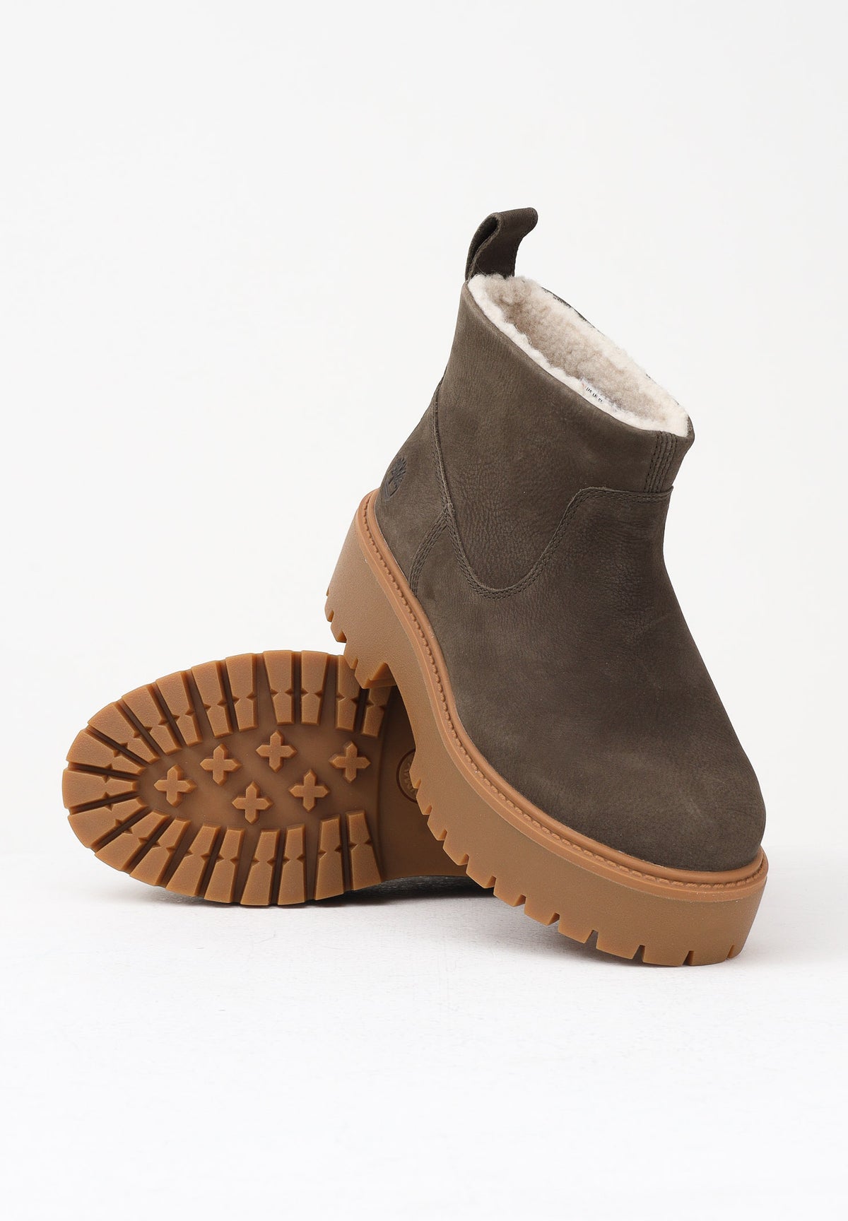 TIMBERLAND Stivaletti foderati con Plateau Stone Street marroni da donna TB0A283GW011 . TIMBERLAND