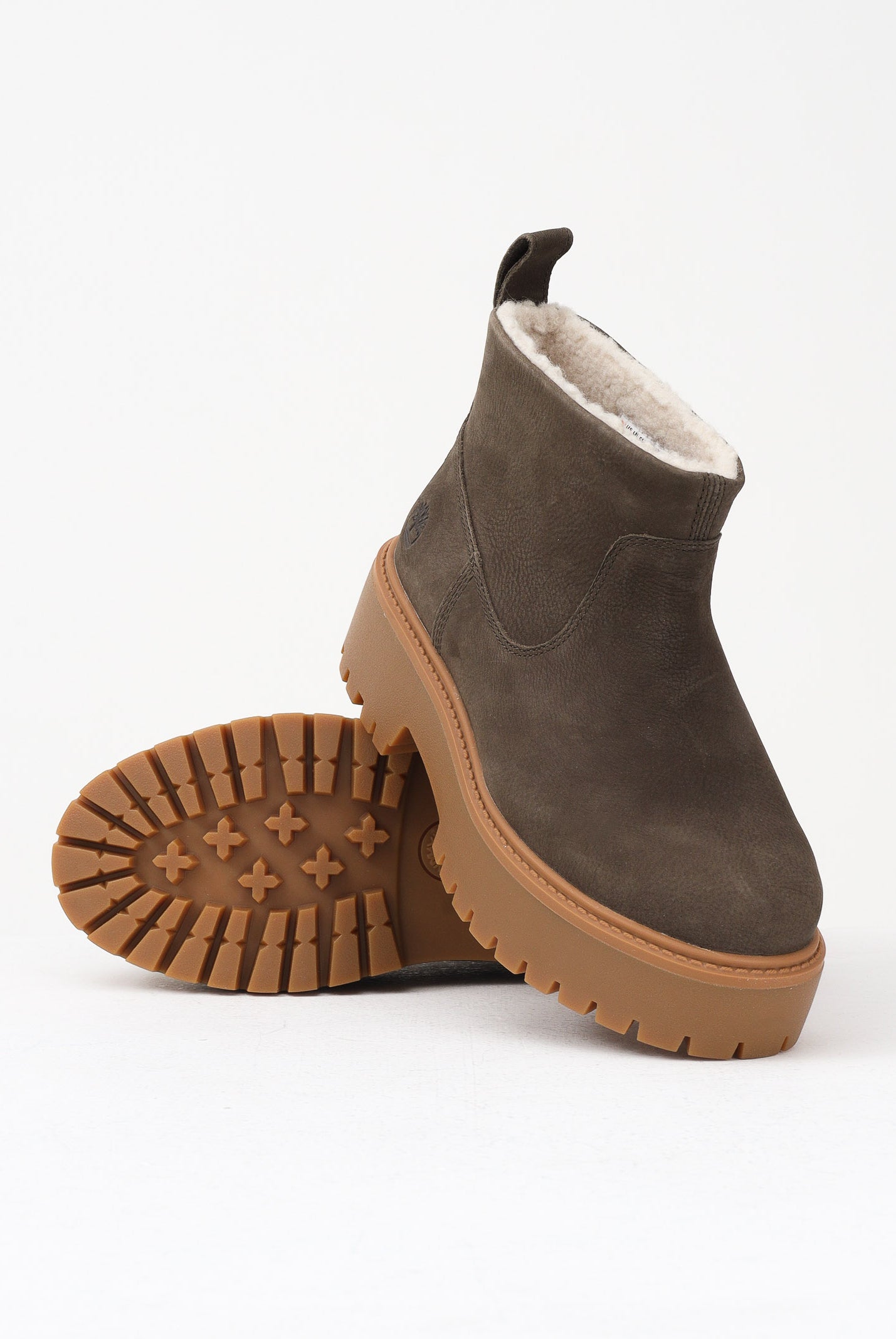 TIMBERLAND Stivaletti foderati con Plateau Stone Street marroni da donna TB0A283GW011 . TIMBERLAND