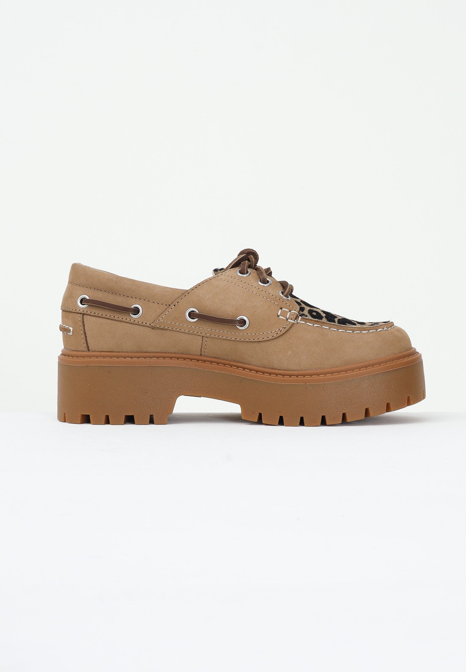 TIMBERLAND Mocassini con Plateau Stone Street beige da donna TB0A2GVFEN31 . TIMBERLAND