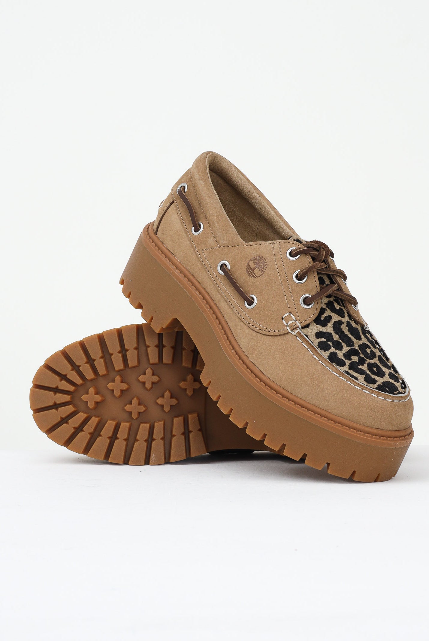TIMBERLAND Mocassini con Plateau Stone Street beige da donna TB0A2GVFEN31 . TIMBERLAND