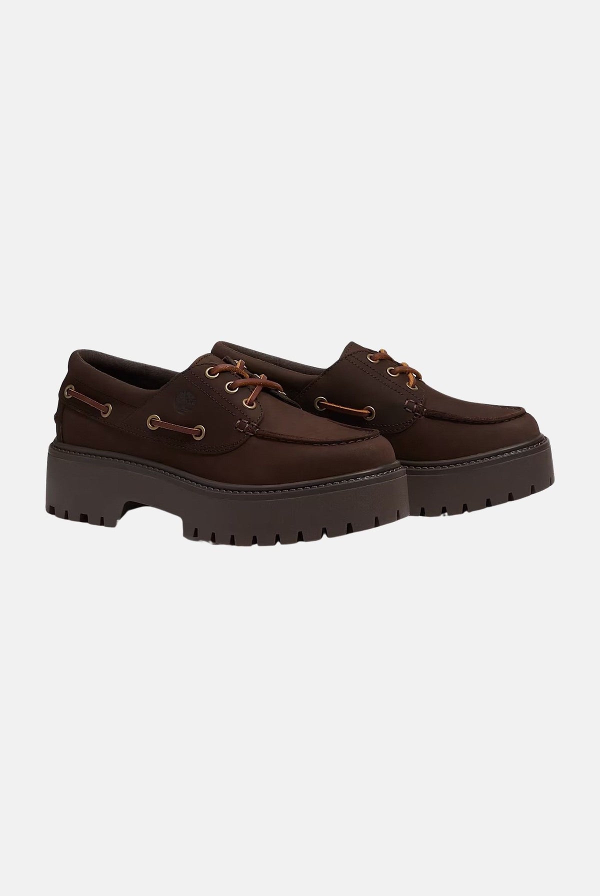TIMBERLAND Mocassini Stone Street Platform marrone scuro per uomo e donna con suola platform carrarmato. TB0A2GVFW071 . TIMBERLAND