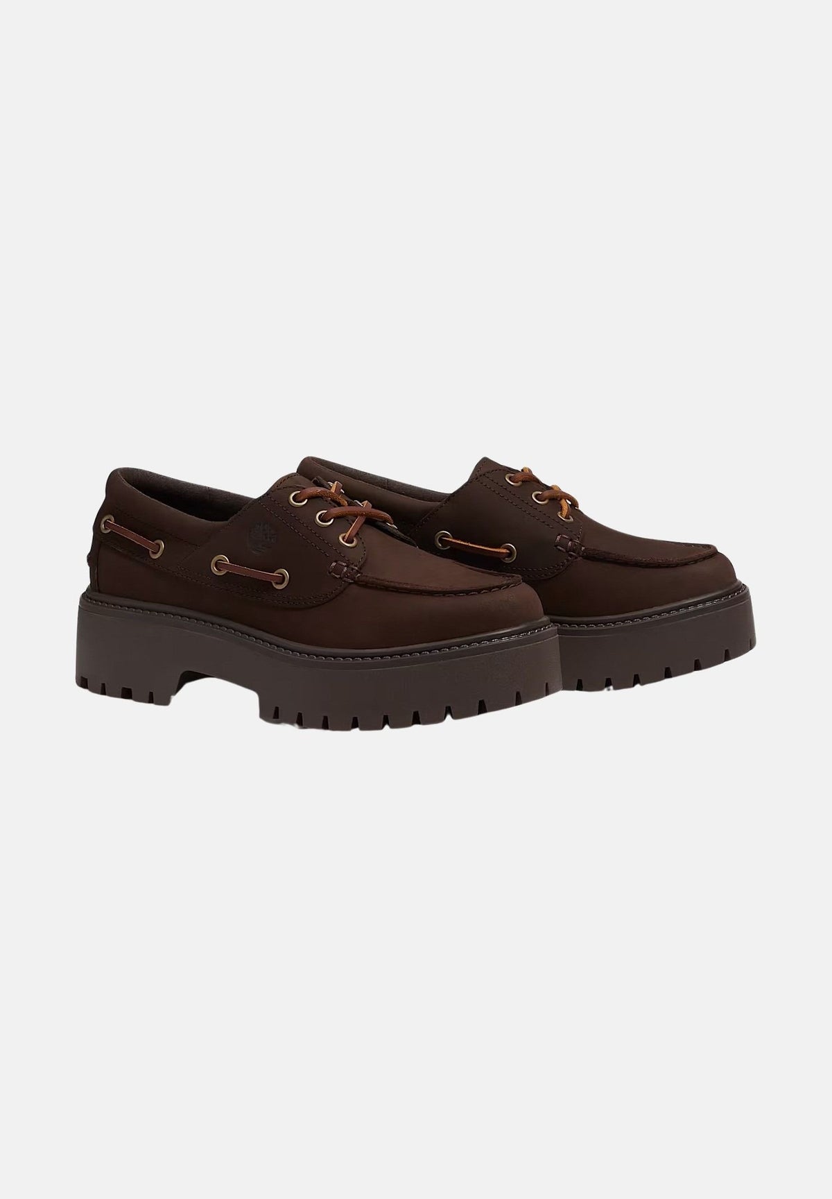 TIMBERLAND Mocassini Stone Street Platform marrone scuro per uomo e donna con suola platform carrarmato. TB0A2GVFW071 . TIMBERLAND