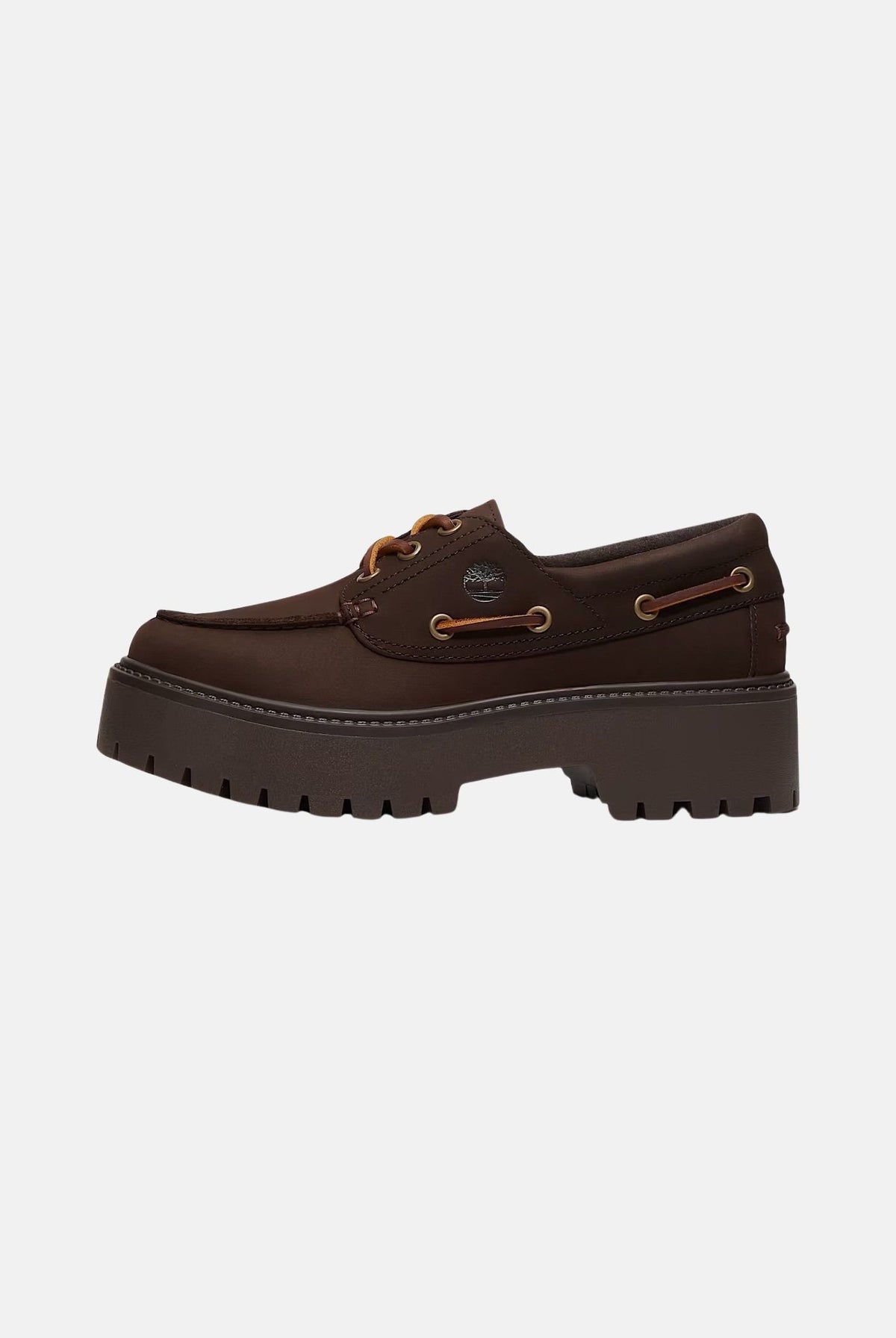 TIMBERLAND Mocassini Stone Street Platform marrone scuro per uomo e donna con suola platform carrarmato. TB0A2GVFW071 . TIMBERLAND