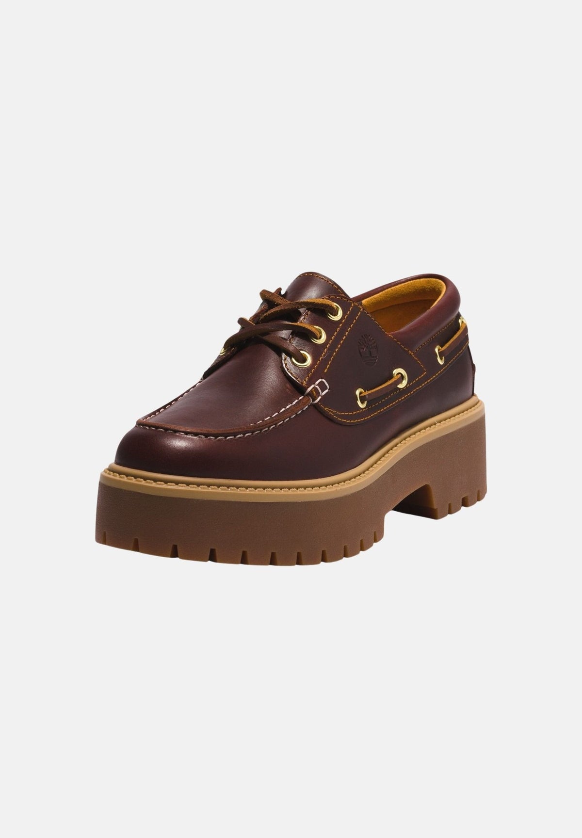 TIMBERLAND Mocassini stringati marrone scuro per uomo e donna con suola platform carrarmato TB0A2QDMD571 . TIMBERLAND