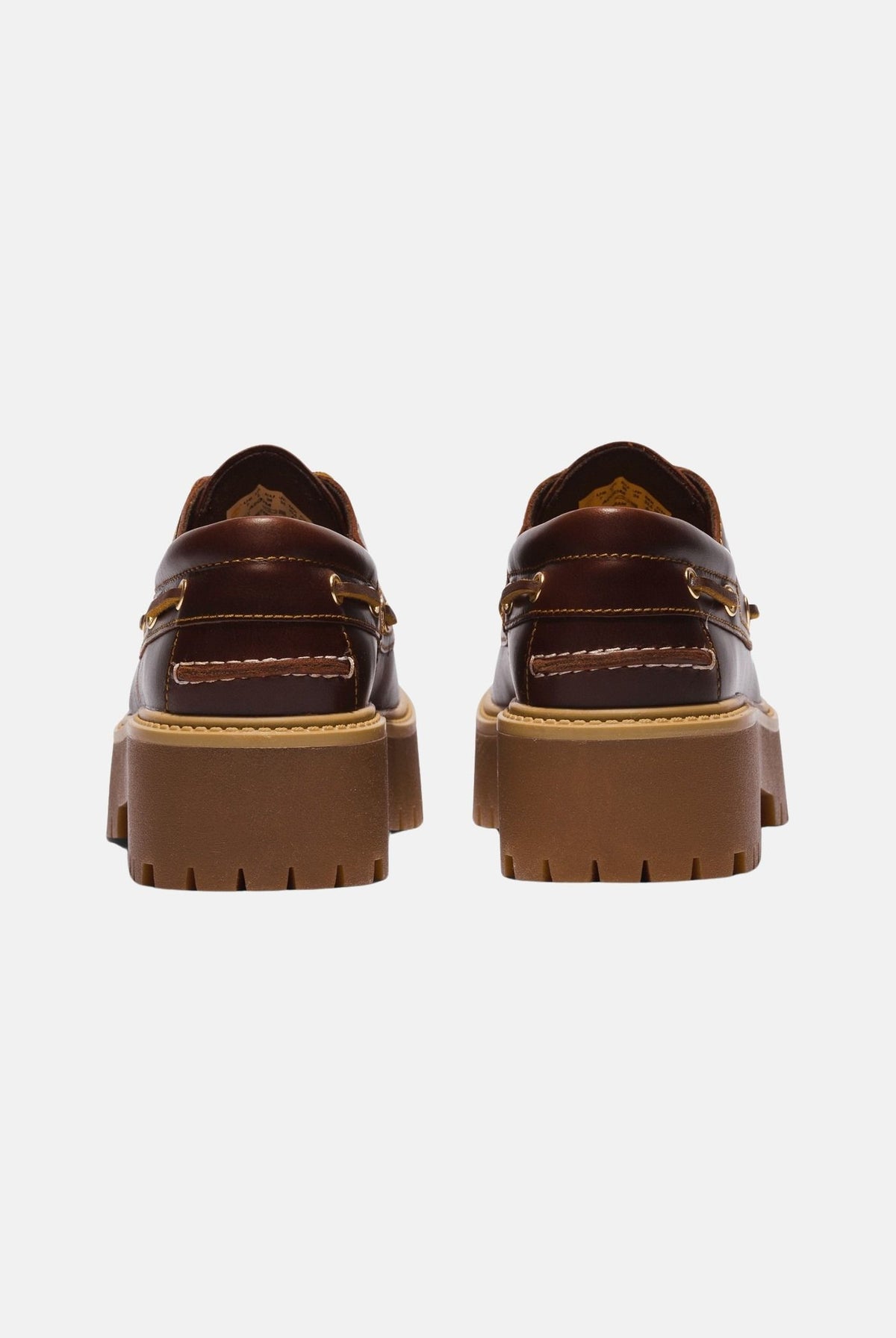 TIMBERLAND Mocassini stringati marrone scuro per uomo e donna con suola platform carrarmato TB0A2QDMD571 . TIMBERLAND