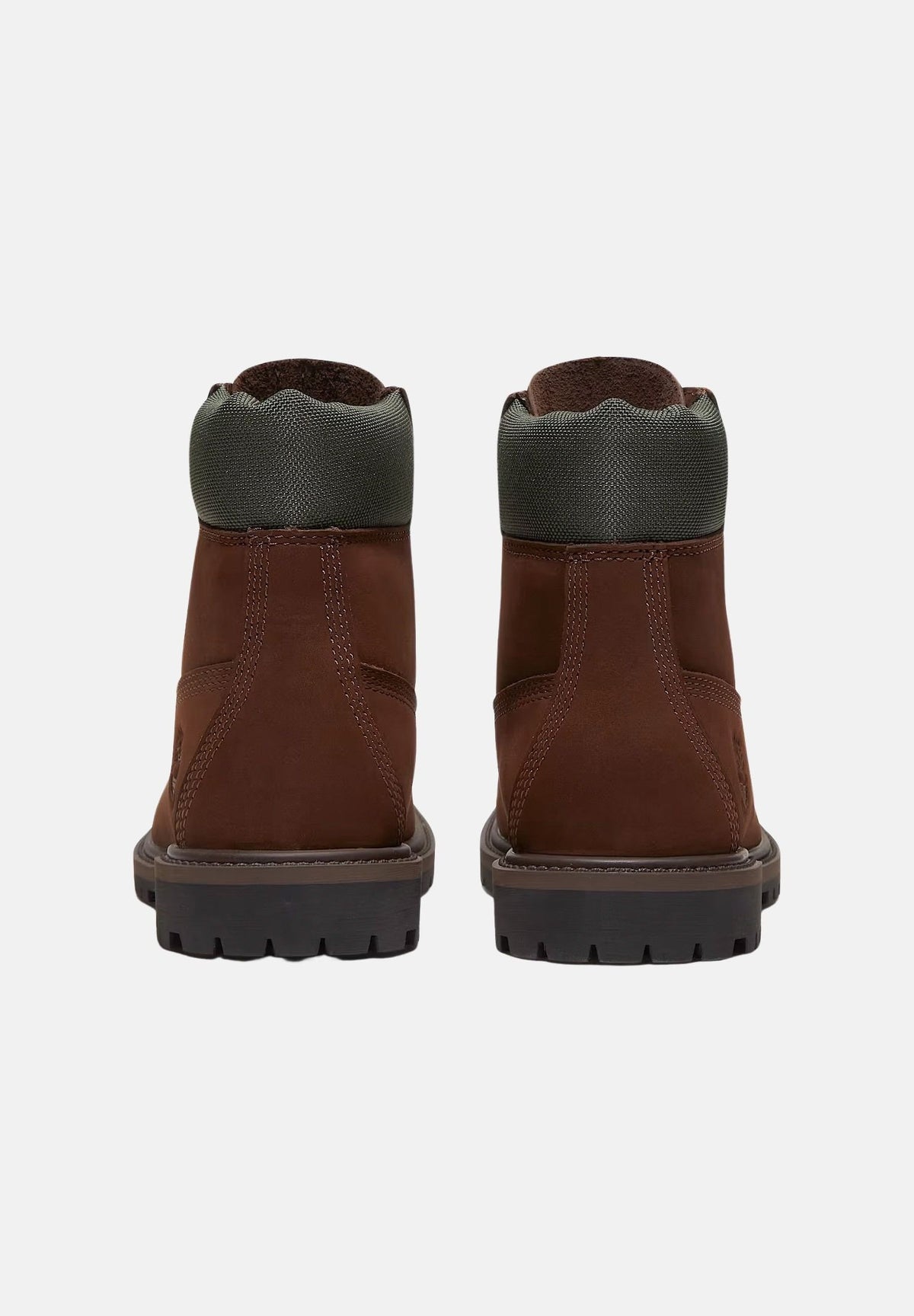 TIMBERLAND Stivaletti nabuk marrone per uomo e donna con collo imbottito e suola carrarmato in gomma. TB0A43F8A6Q1 . TIMBERLAND