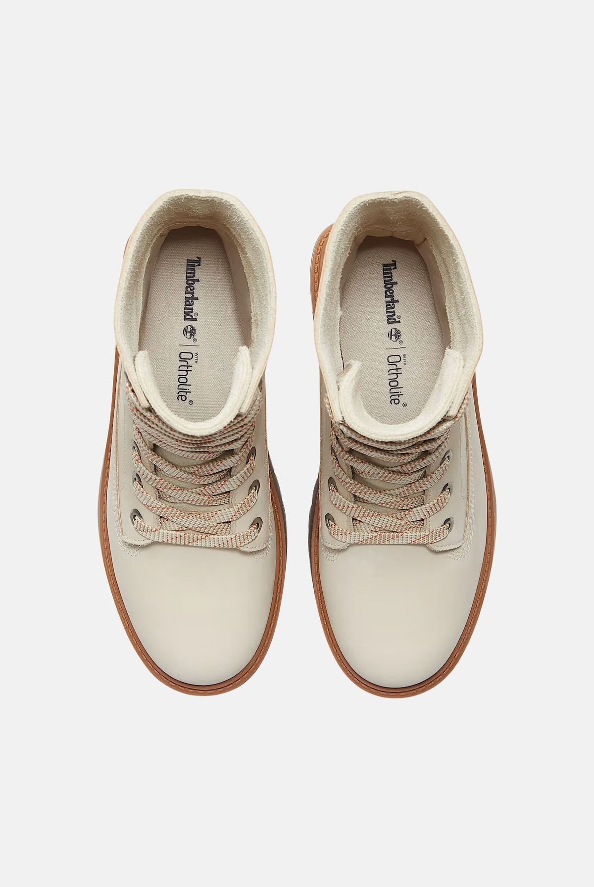 TIMBERLAND Anfibi Stone Street beige da donna con tomaia in pelle nabuk, lacci e suola platform TB0A5SAHEN71 . TIMBERLAND