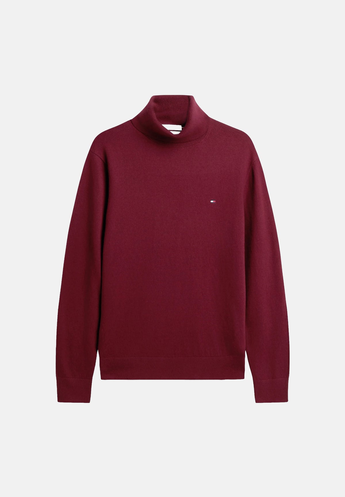 TOMMY HILFIGER Maglione a collo alto PIMA ORG CTN CASHMERE burgundy bordeaux da uomo MW0MW28048 VLP TOMMY HILFIGER