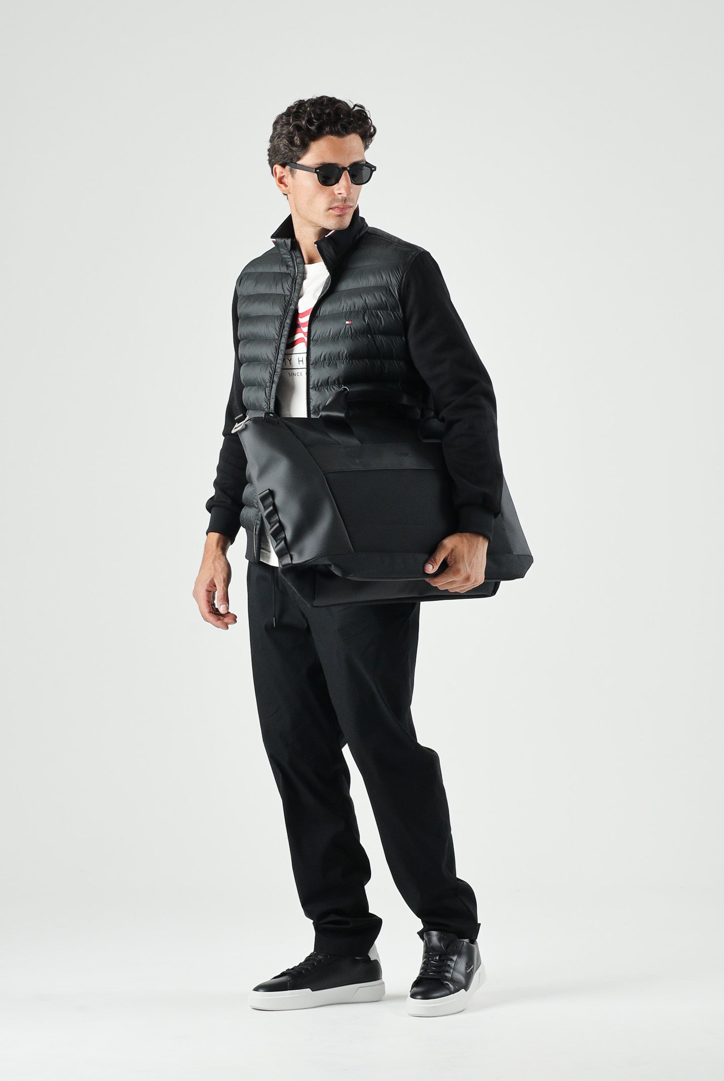 TOMMY HILFIGER Pantaloni PERFORMANCE HARLEM nero da uomo<BR/> MW0MW39702 BDS TOMMY HILFIGER