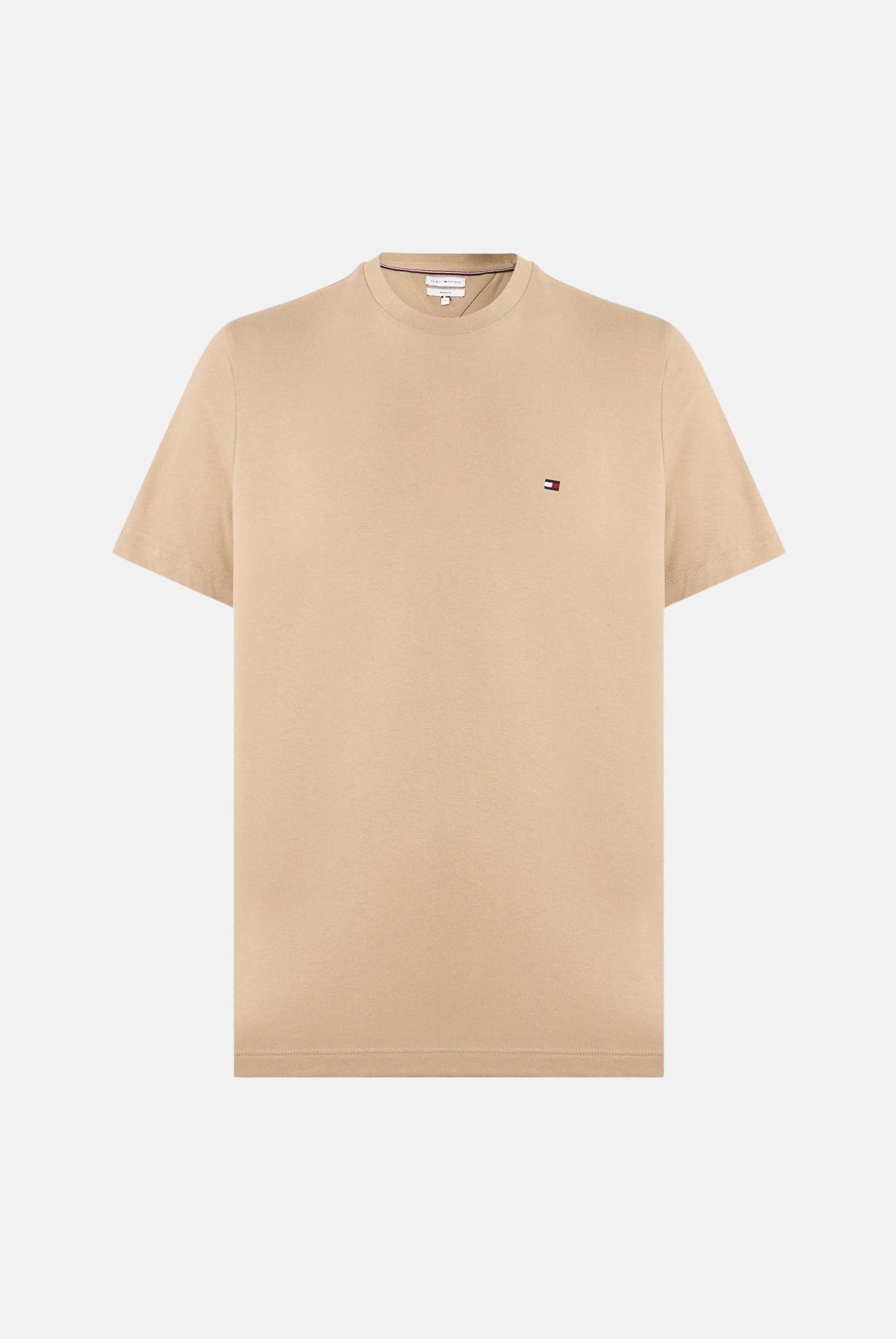TOMMY HILFIGER T-shirt FLAG EMBROIDERY khaki beige da uomo<BR/> MW0MW39995 AEG TOMMY HILFIGER
