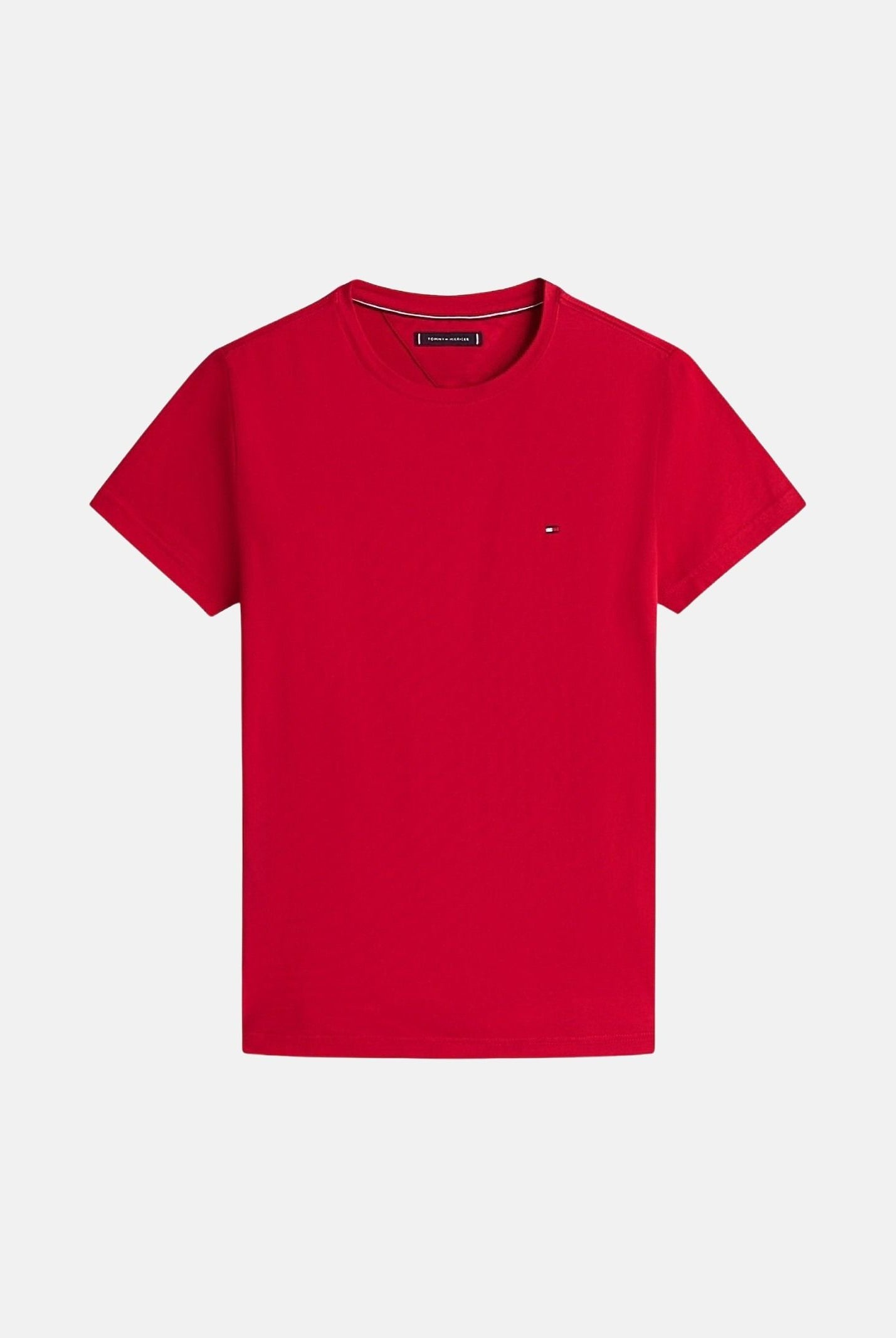TOMMY HILFIGER T-shirt a manica corta rossa da uomo con logo laterale MW0MW39995 XLD TOMMY HILFIGER