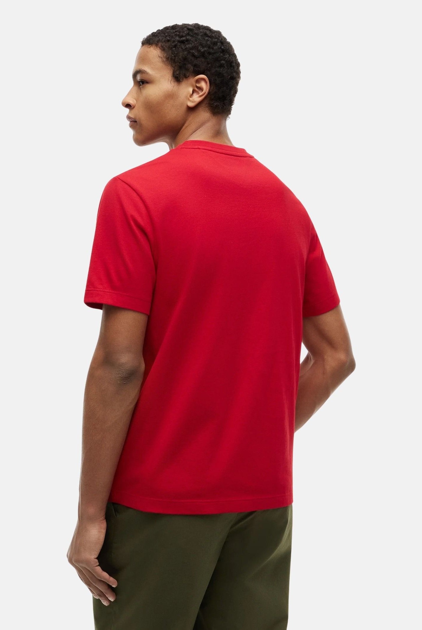 TOMMY HILFIGER T-shirt a manica corta rossa da uomo con logo laterale MW0MW39995 XLD TOMMY HILFIGER