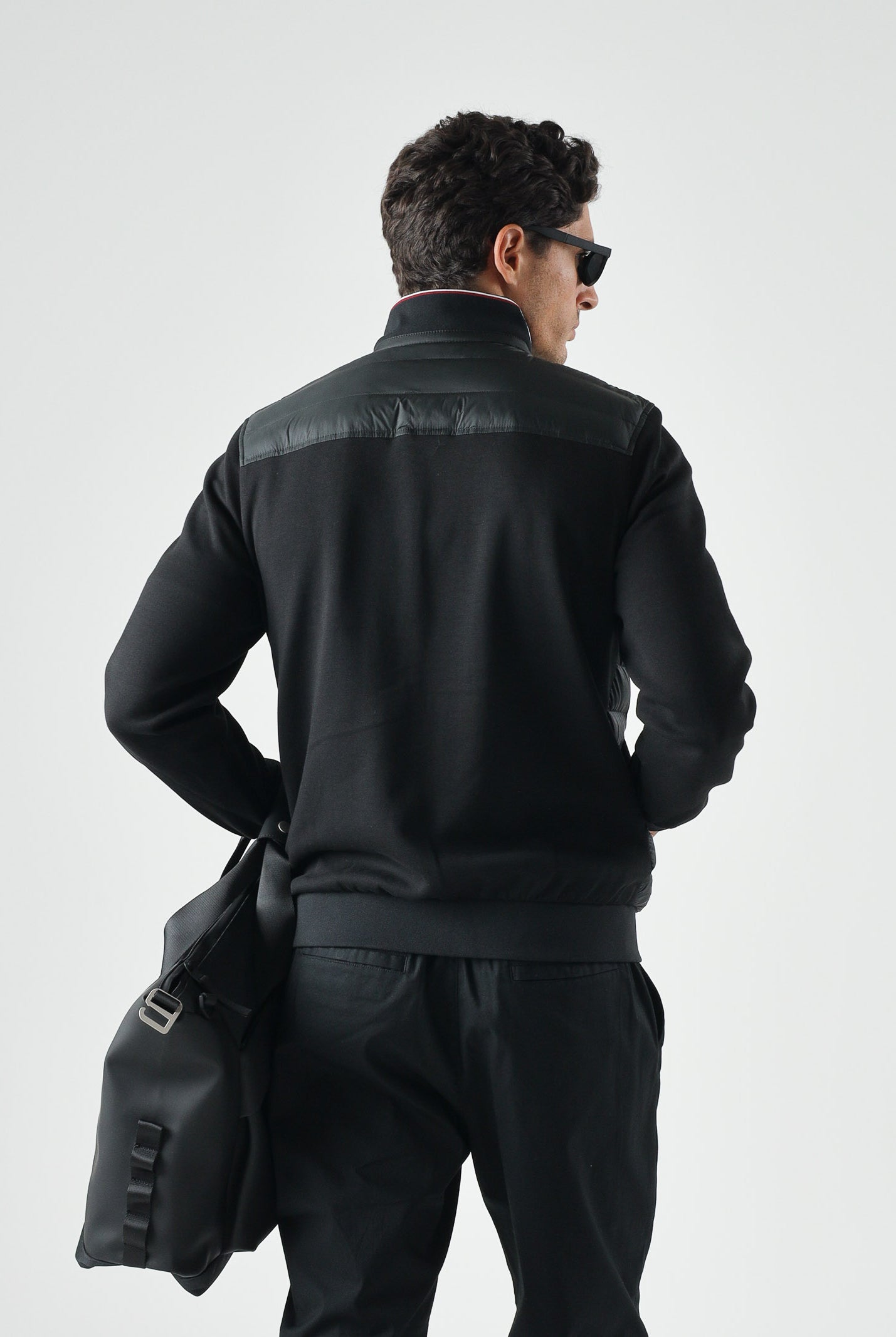 TOMMY HILFIGER Giubbotto KNIT ZIP-THRU nero da uomo con mini logo laterale<BR/>nero, uomo. MW0MW41329 BDS TOMMY HILFIGER