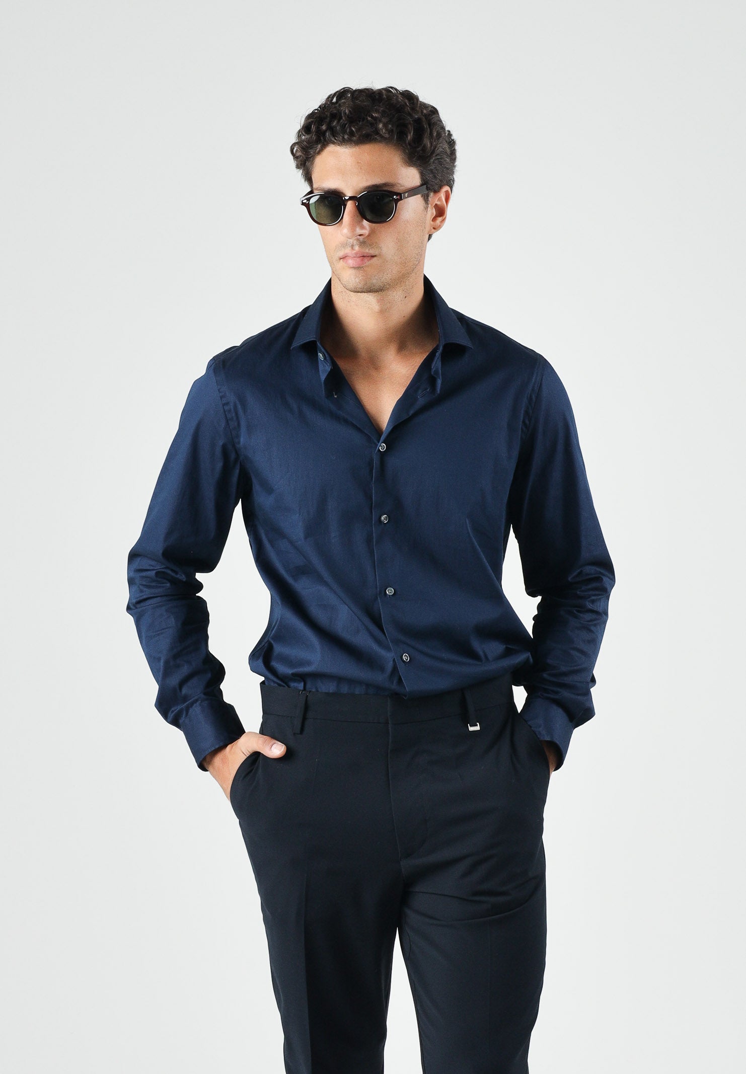 TOMMY HILFIGER Camicia TH FLEX iris blu da uomo <BR/> MW0MW42779 DCA TOMMY HILFIGER
