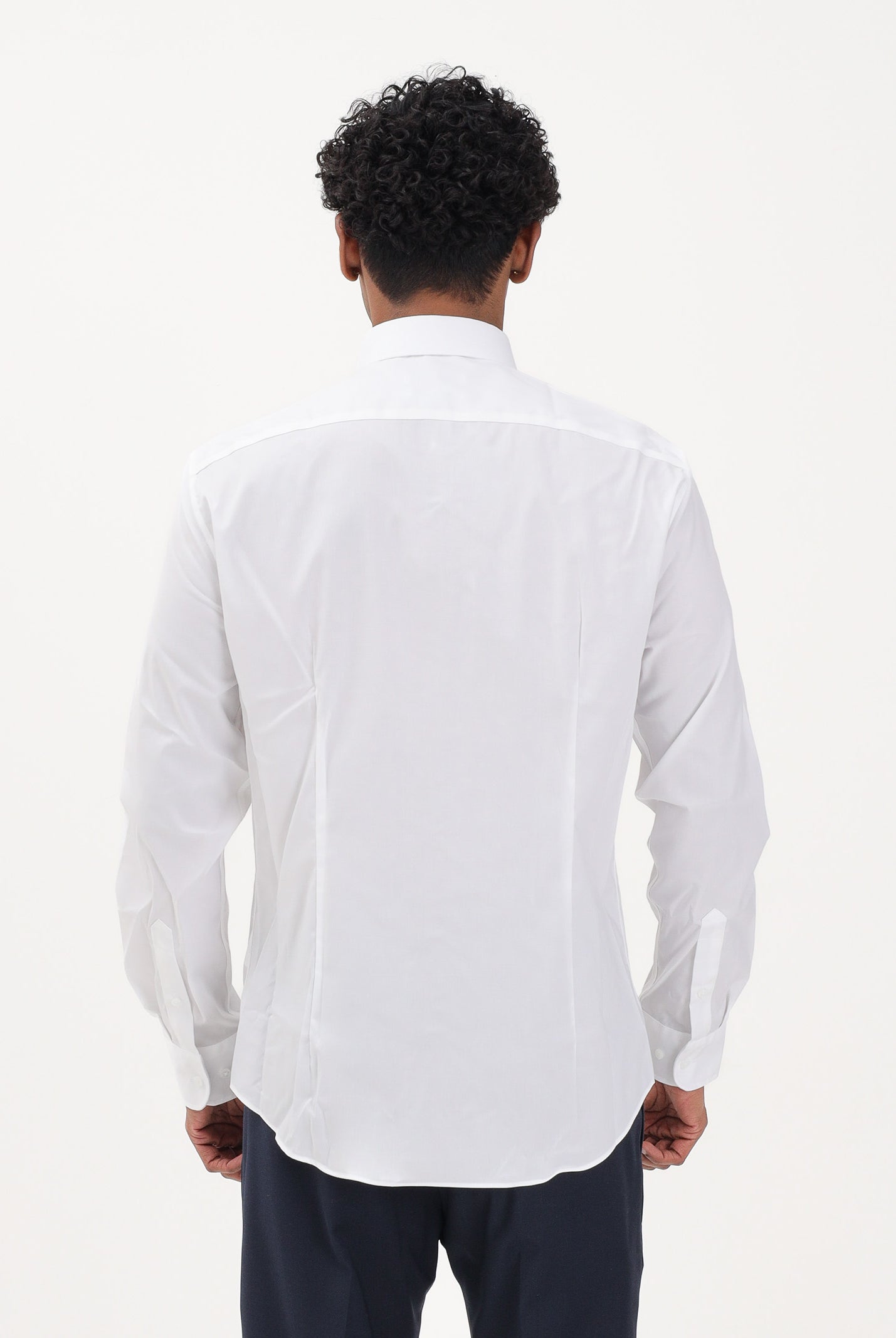 TOMMY HILFIGER Camicia a manica lunga bianca da uomo con logo MW0MW43122 YBR TOMMY HILFIGER