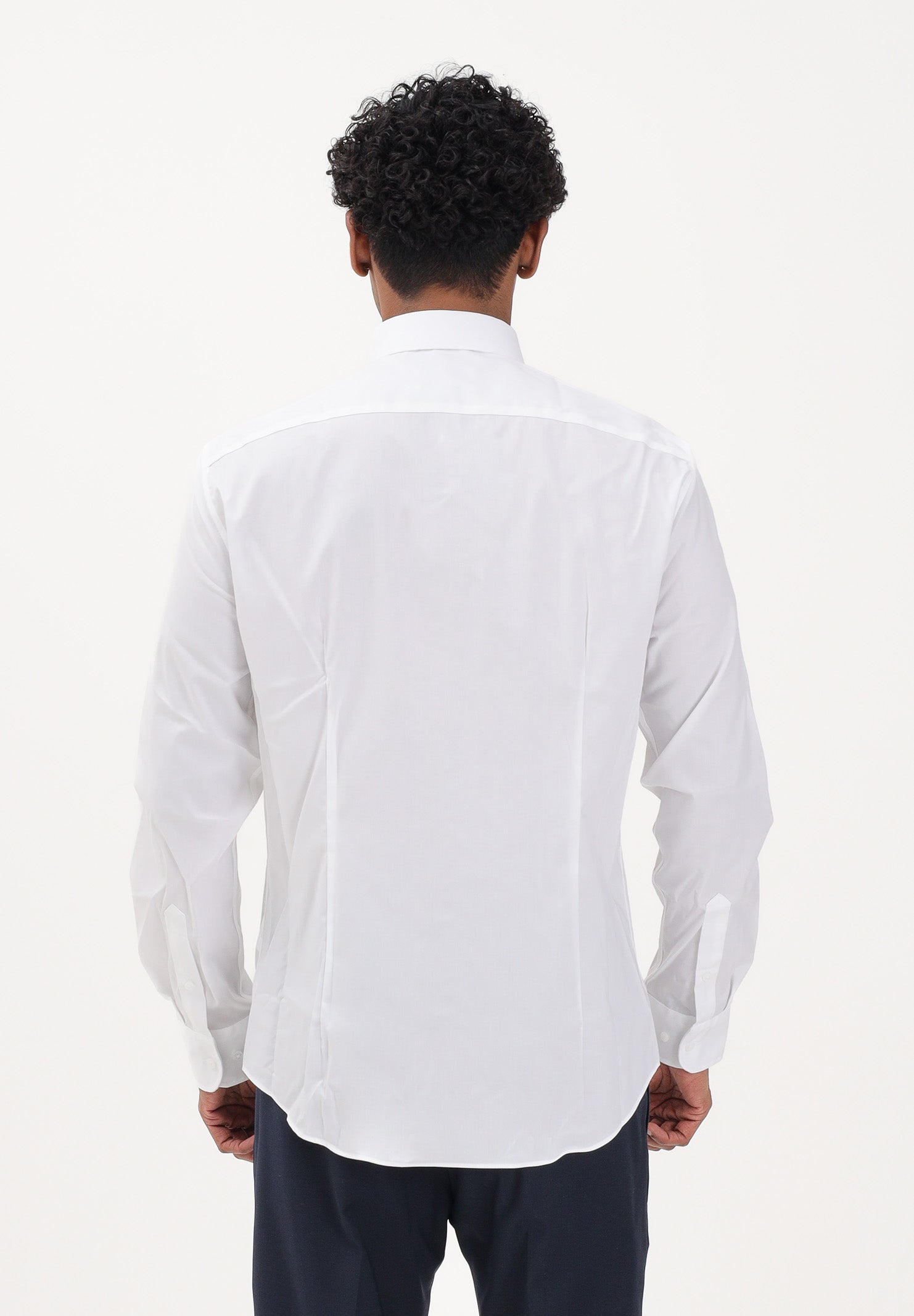 TOMMY HILFIGER Camicia a manica lunga bianca da uomo con logo MW0MW43122 YBR TOMMY HILFIGER
