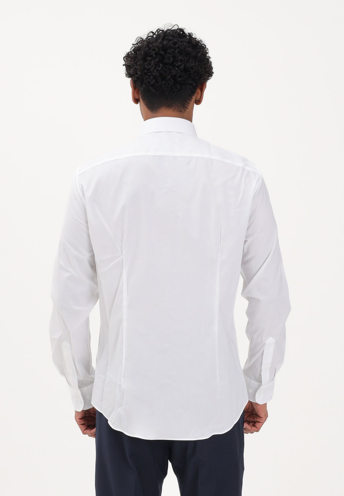 TOMMY HILFIGER Camicia a manica lunga bianca da uomo con logo MW0MW43122 YBR TOMMY HILFIGER