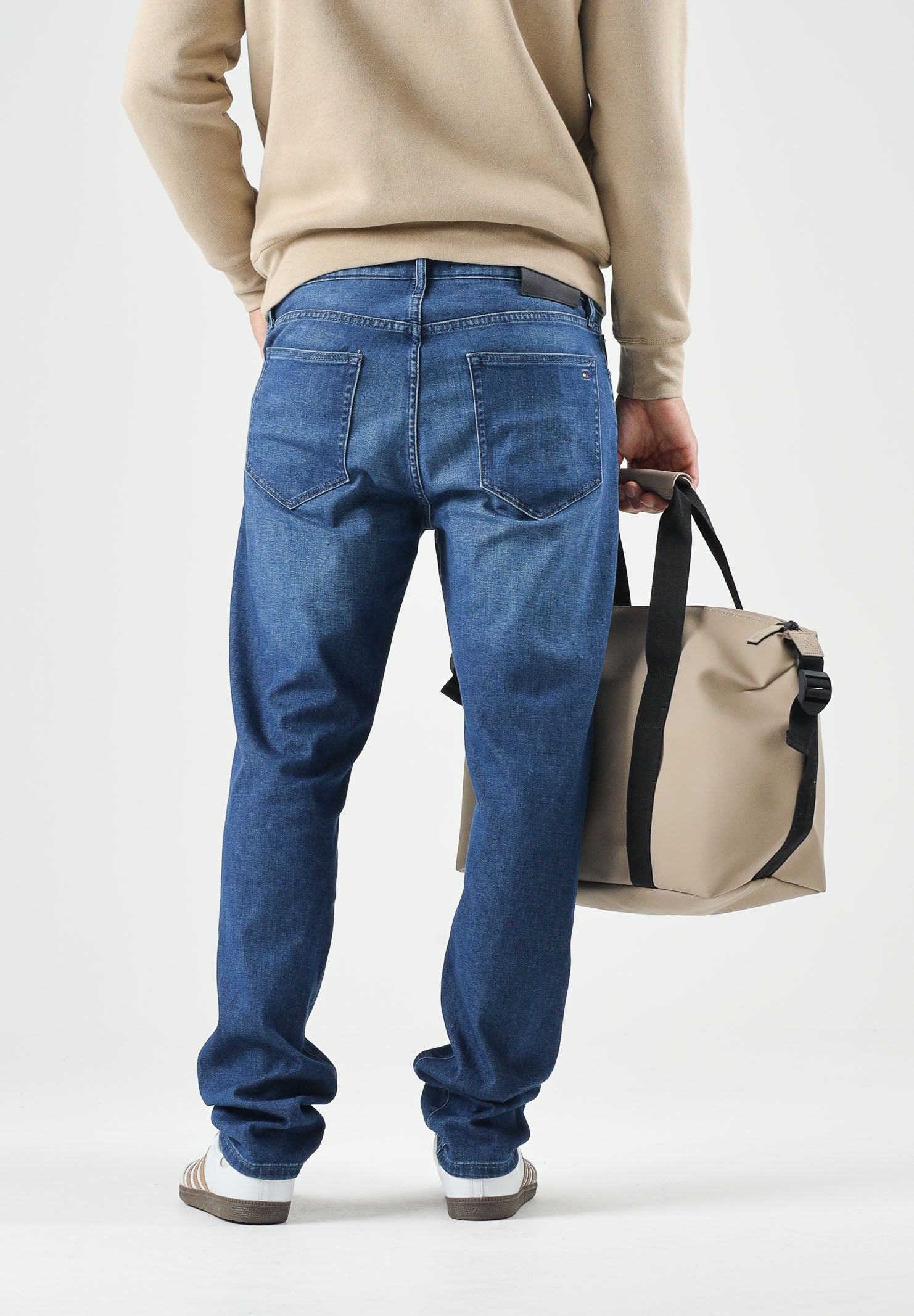 TOMMY HILFIGER Jeans DENTON , lux blu da uomo con lavaggio leggermente sfumato MW0MW43164 1A7 TOMMY HILFIGER