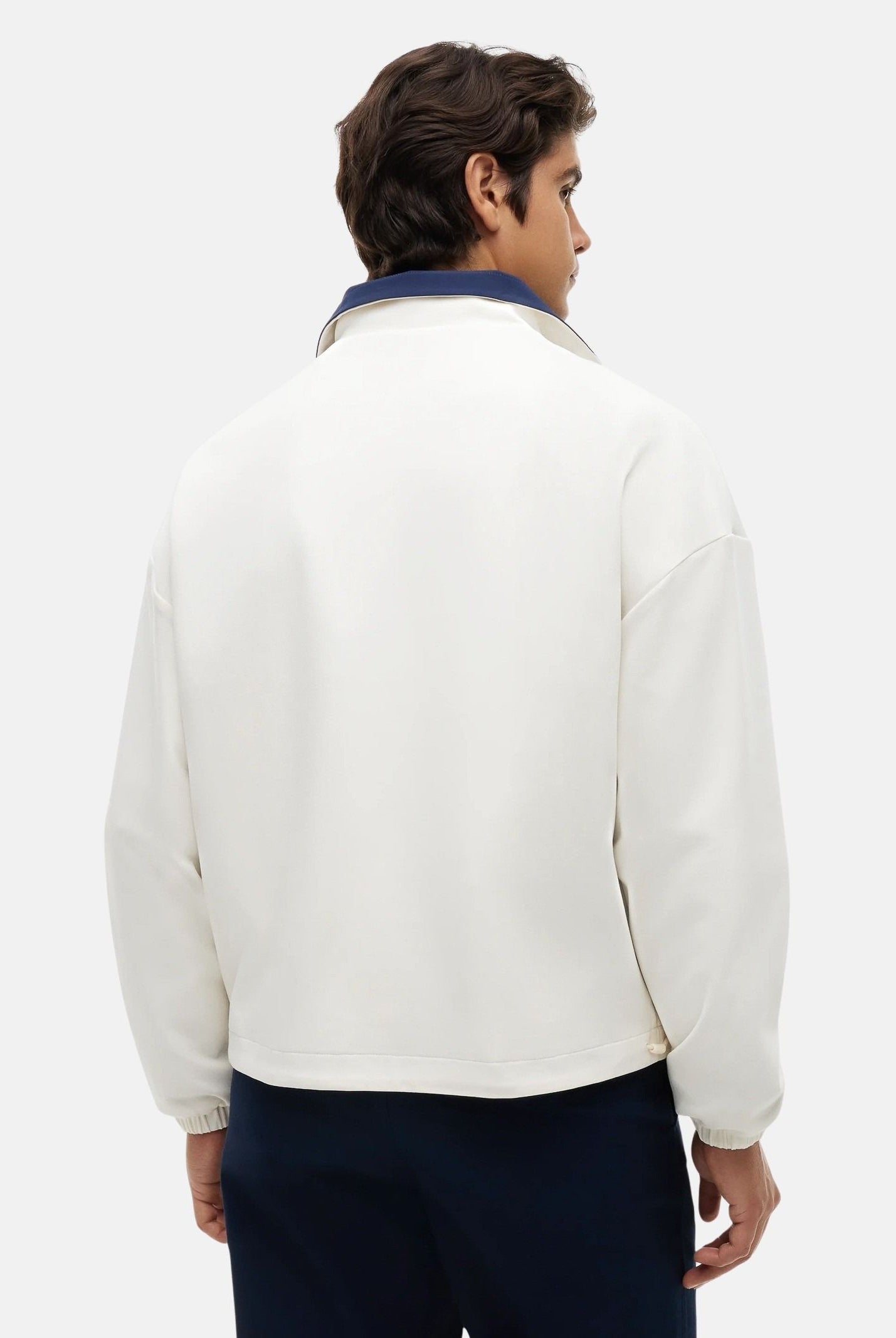 TOMMY HILFIGER Giubbotti zip in pile regular fit colore White Carbon Navy, da uomo. MW0MW43183 0K4 TOMMY HILFIGER