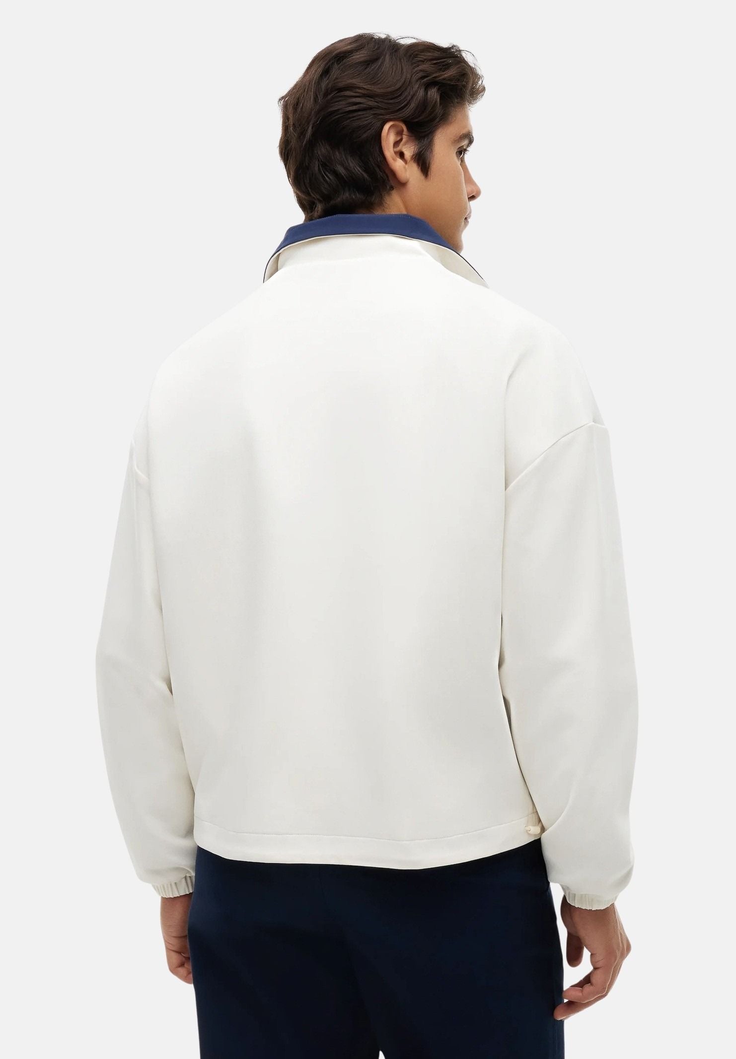 TOMMY HILFIGER Giacca a vento reversibile, color carbon-navy, bianco bu, da uomo <BR/> MW0MW43183 0K4 TOMMY HILFIGER