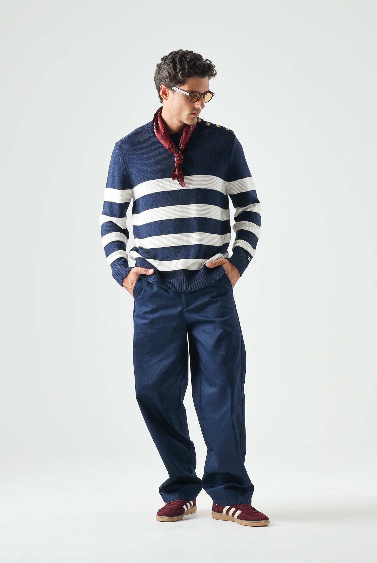 TOMMY HILFIGER Maglia girocollo NEW YORK BRETON, carbon navy, blu, da uomo con fantasia a righe<BR/> MW0MW43502 DCC TOMMY HILFIGER