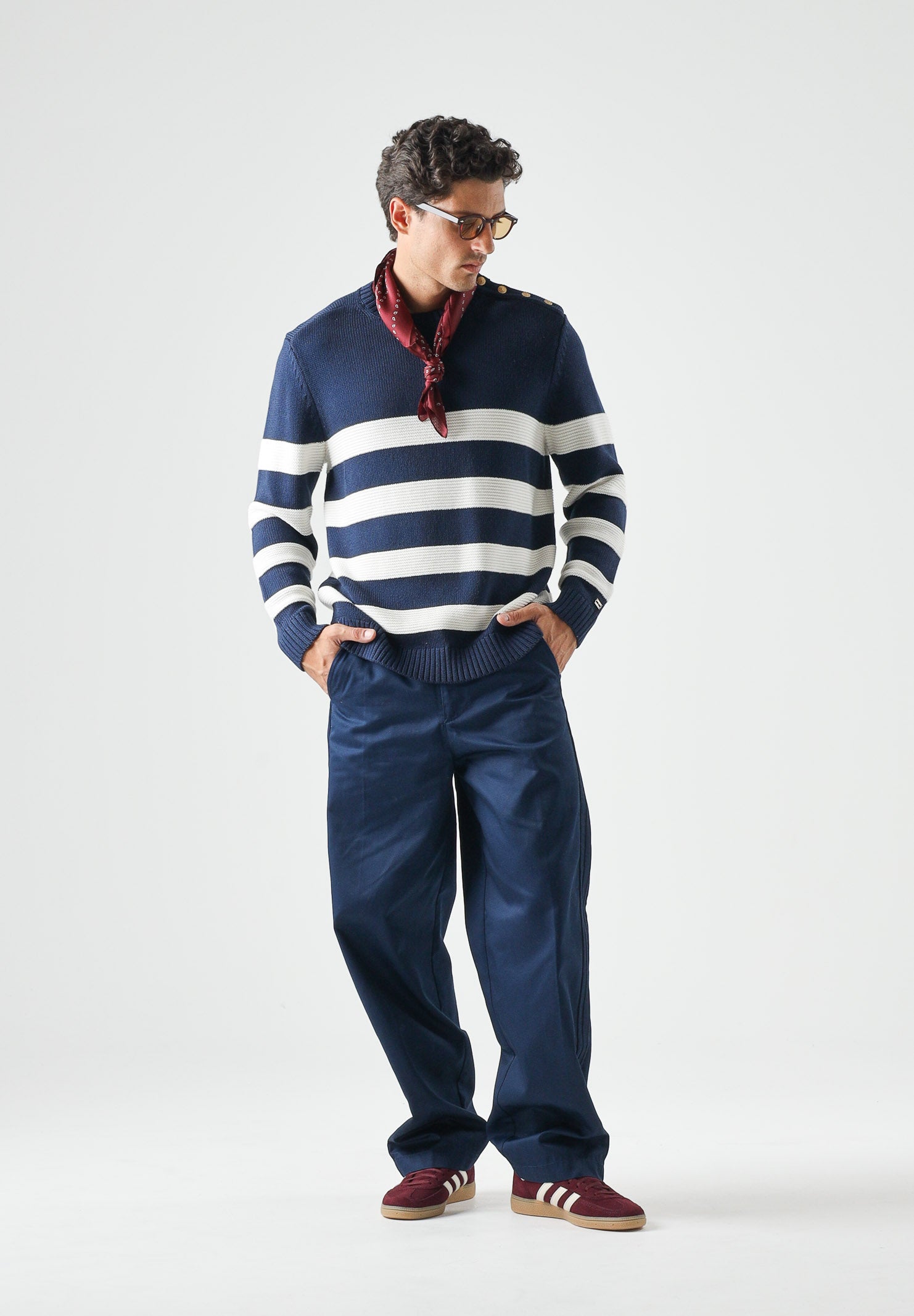 TOMMY HILFIGER Maglia girocollo NEW YORK BRETON, carbon navy, blu, da uomo con fantasia a righe<BR/> MW0MW43502 DCC TOMMY HILFIGER