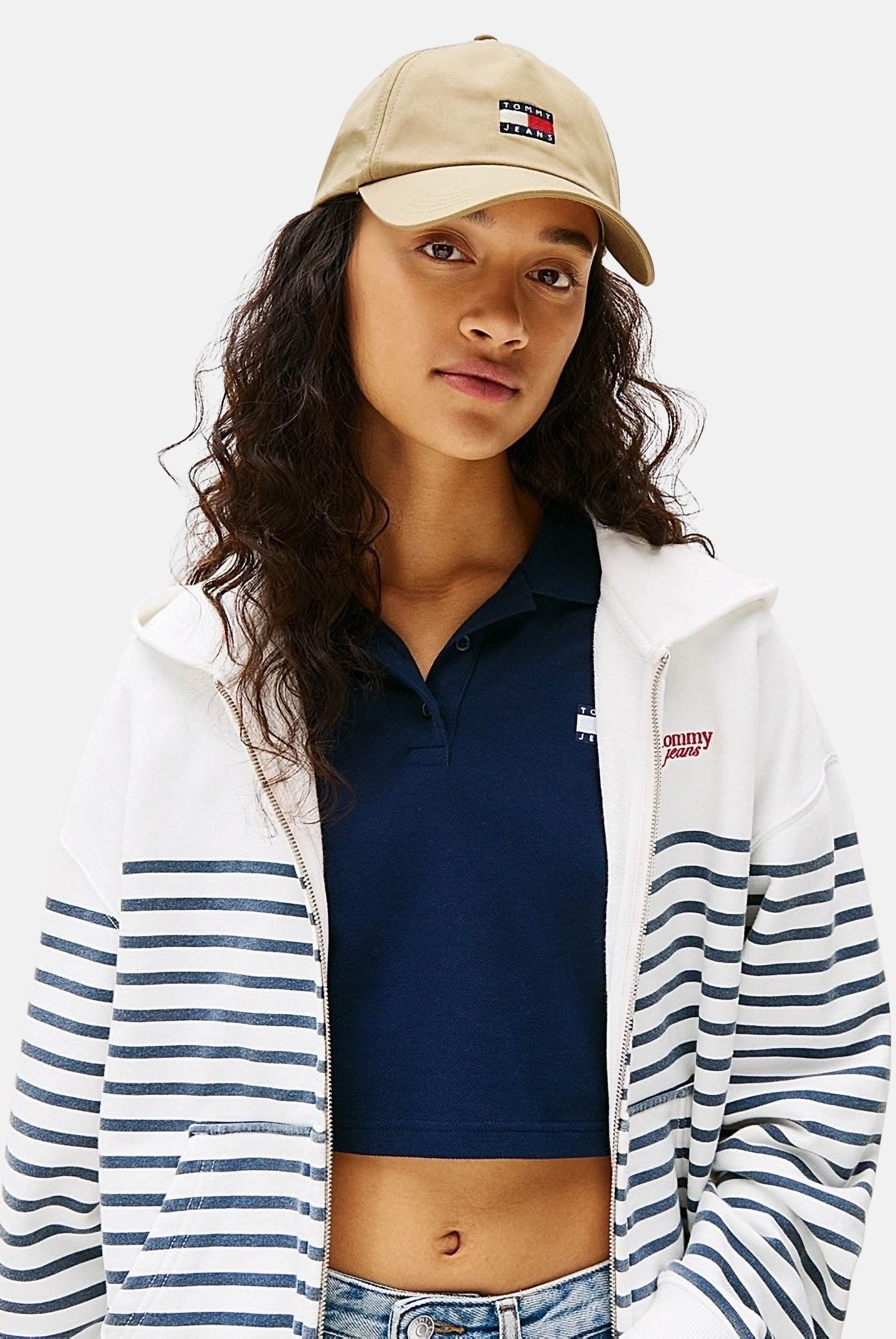 TOMMY JEANS Cappello con visiera Heritage beige per uomo e donna AM0AM12933 AEN TOMMY JEANS