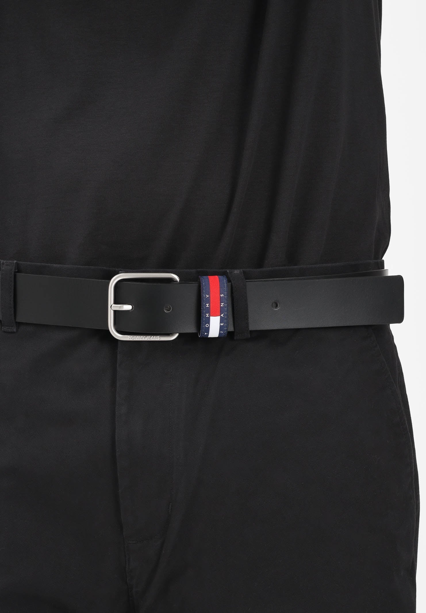 TOMMY JEANS Cintura Ryan nera da uomo AM0AM13688 BDS TOMMY JEANS