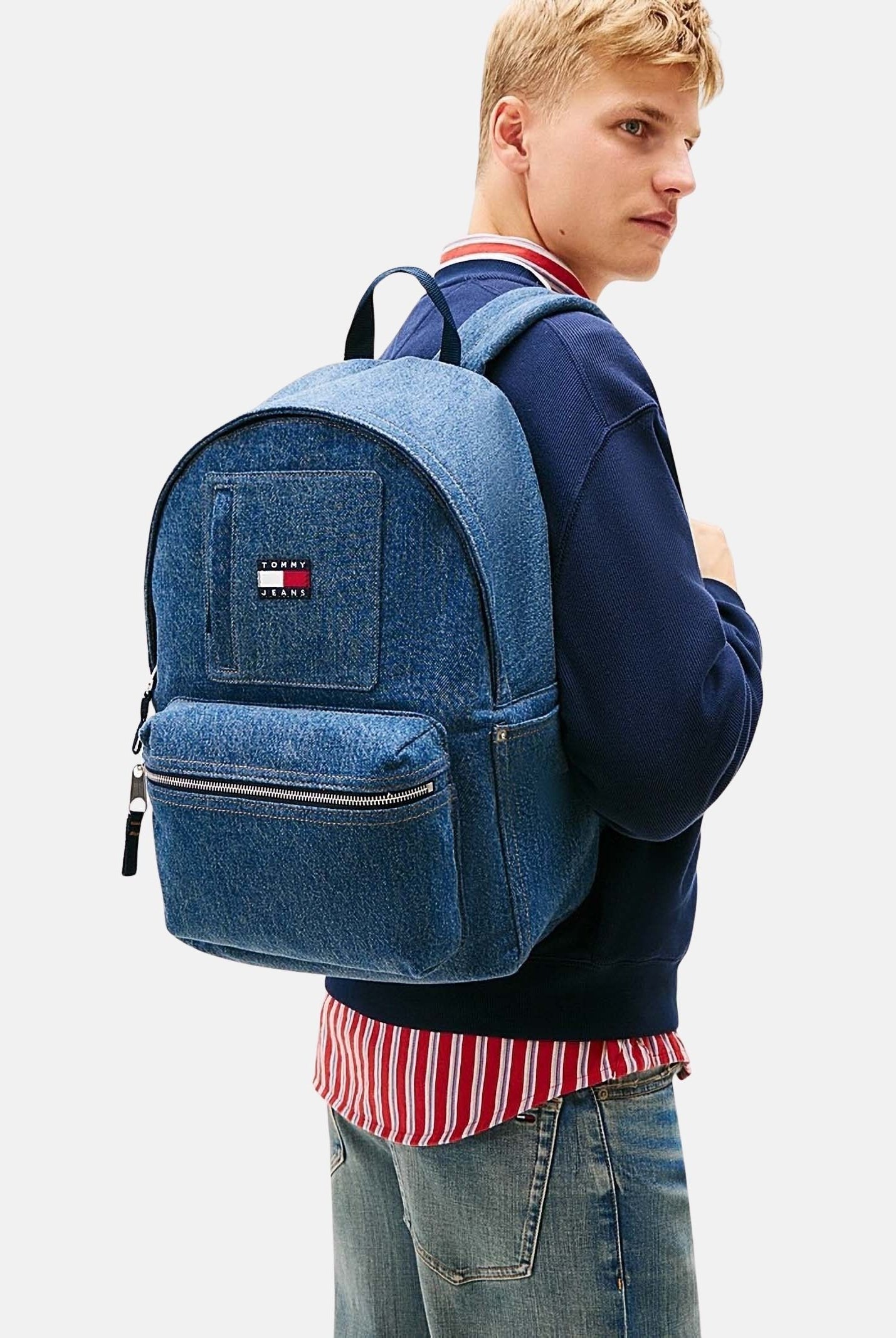 TOMMY JEANS Zaino in denim per uomo e donna AM0AM14052 1A7 TOMMY JEANS