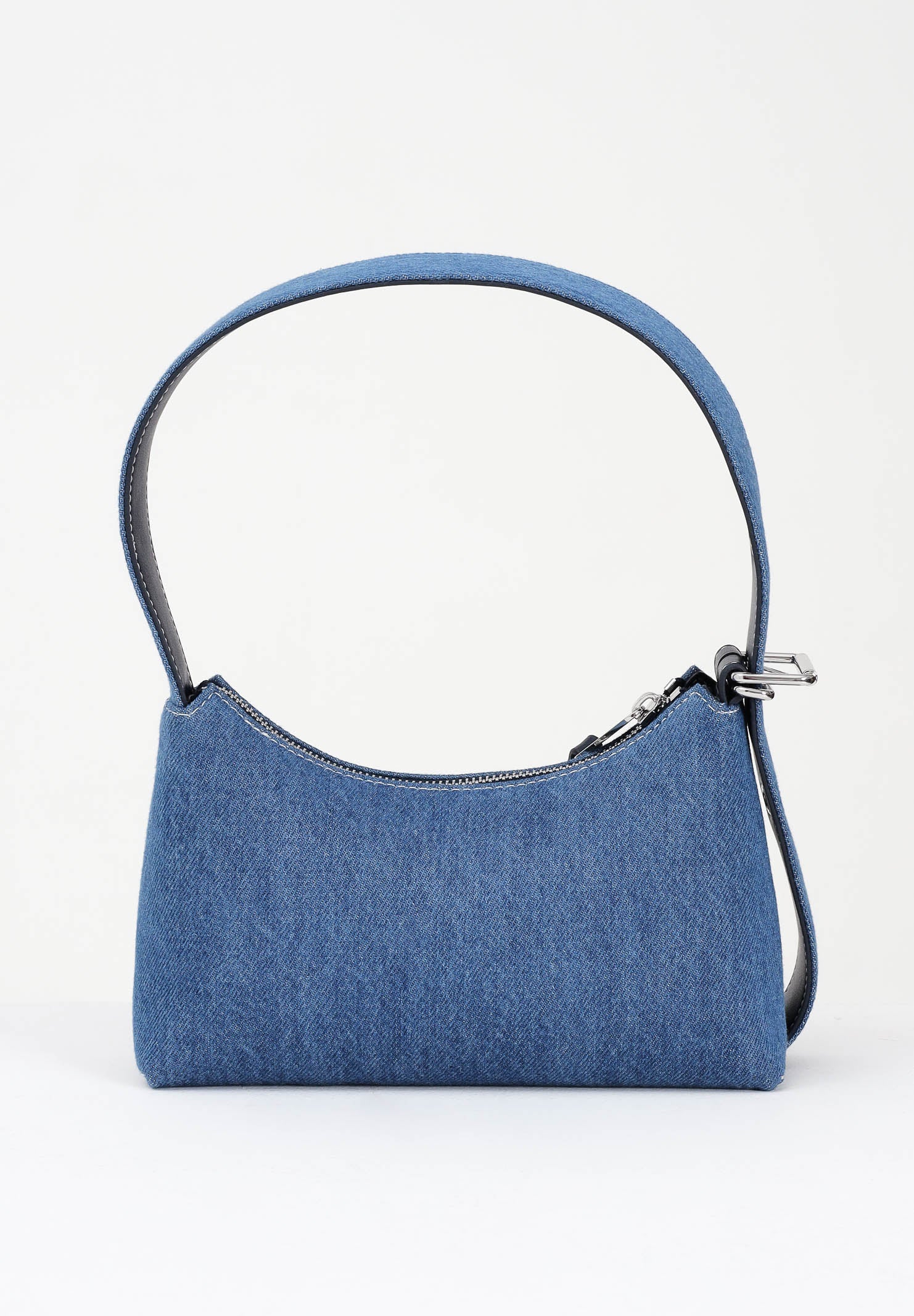 TOMMY JEANS Borsa a spalla in denim blu da donna con logo AW0AW17877 1AF TOMMY JEANS