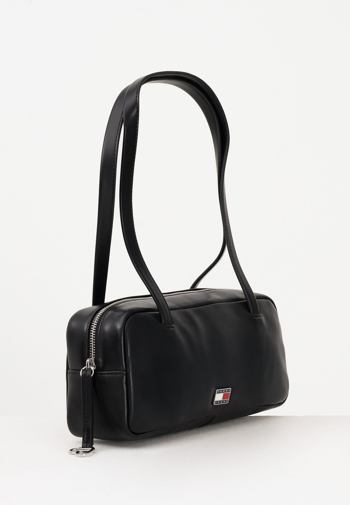 TOMMY JEANS Borsa a spalla CITY nera da donna con finitura liscia AW0AW18075 BDS TOMMY JEANS