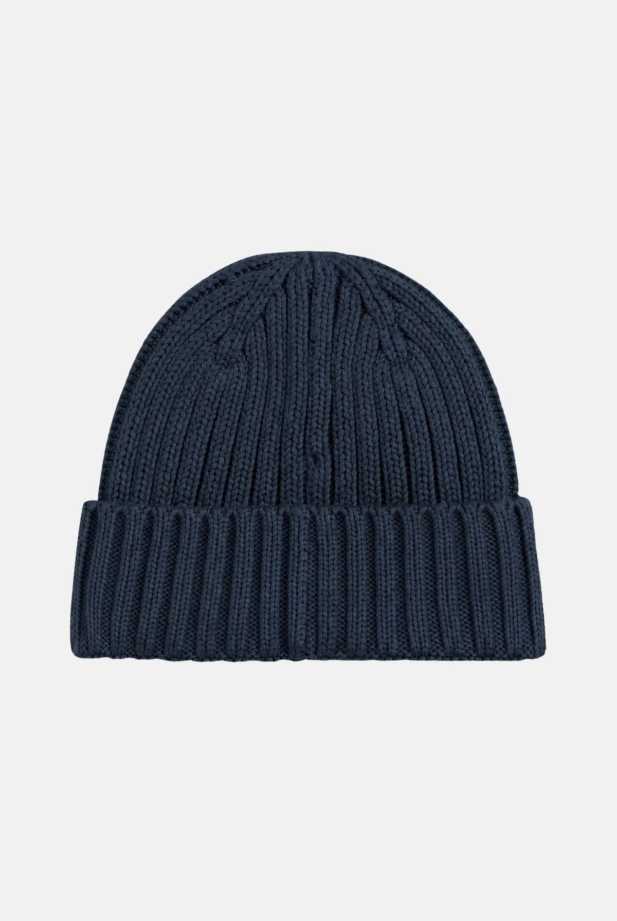 TOMMY JEANS Cappello blu navy per uomo e donna con lavorazione a costine e patch logo rettangolare sul risvolto AW0AW18979 AES TOMMY JEANS