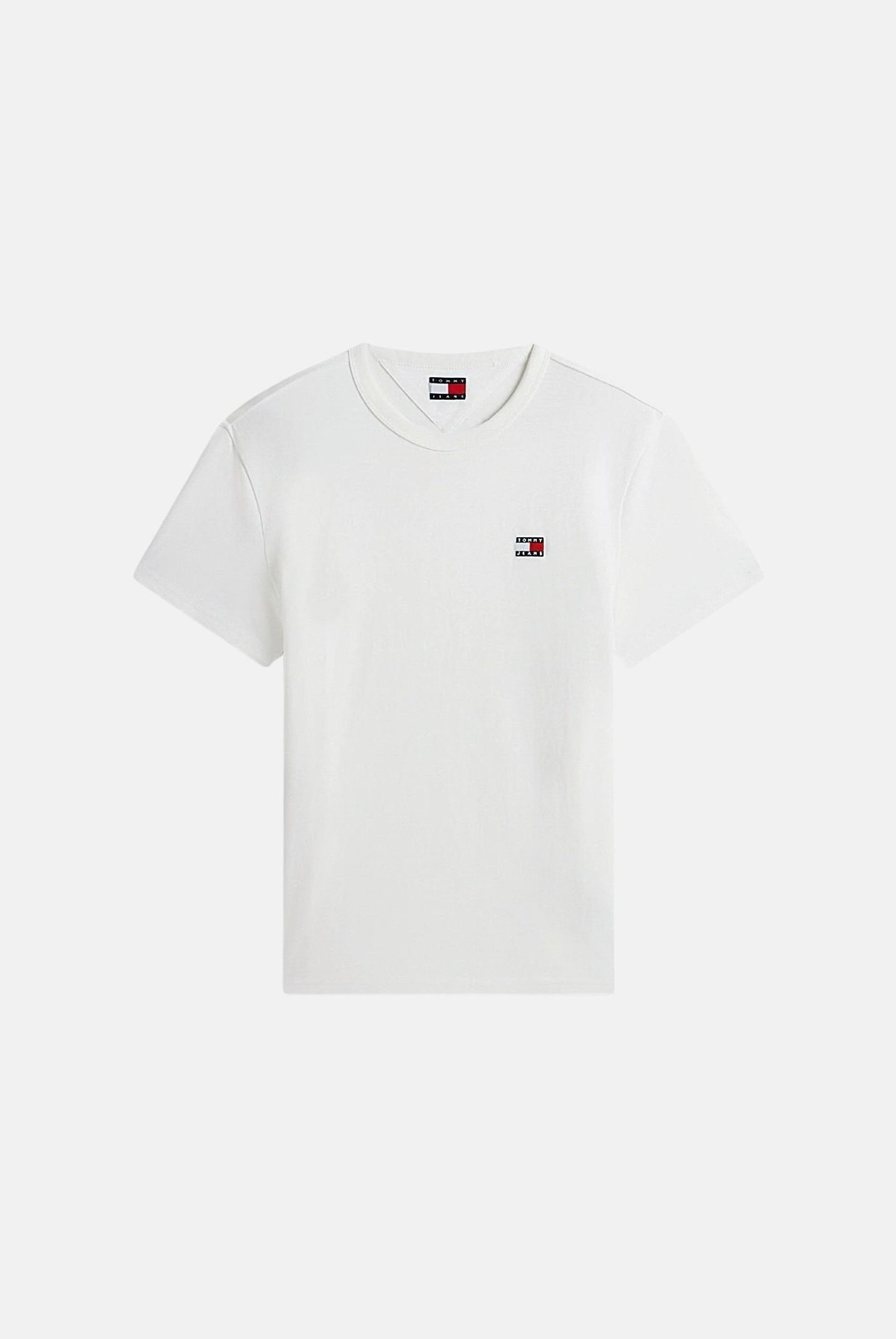 TOMMY JEANS T-shirt a manica corta bianca da uomo con ricamo logo DM0DM20322 YBL TOMMY JEANS
