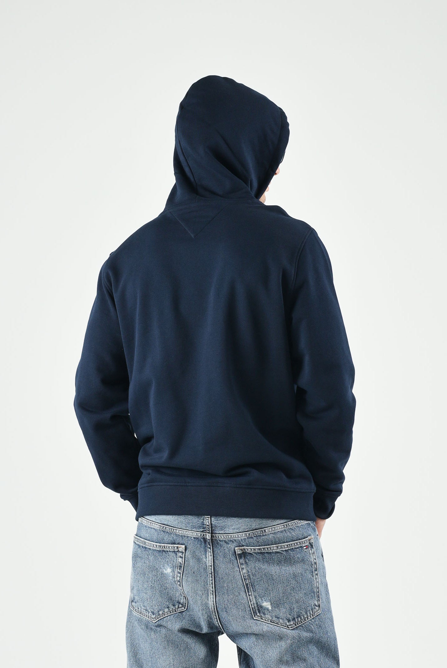 TOMMY JEANS Felpa REGULAR BADGE HOODIE con cappuccio navy blu da uomo<BR/> DM0DM21922 C1G TOMMY JEANS