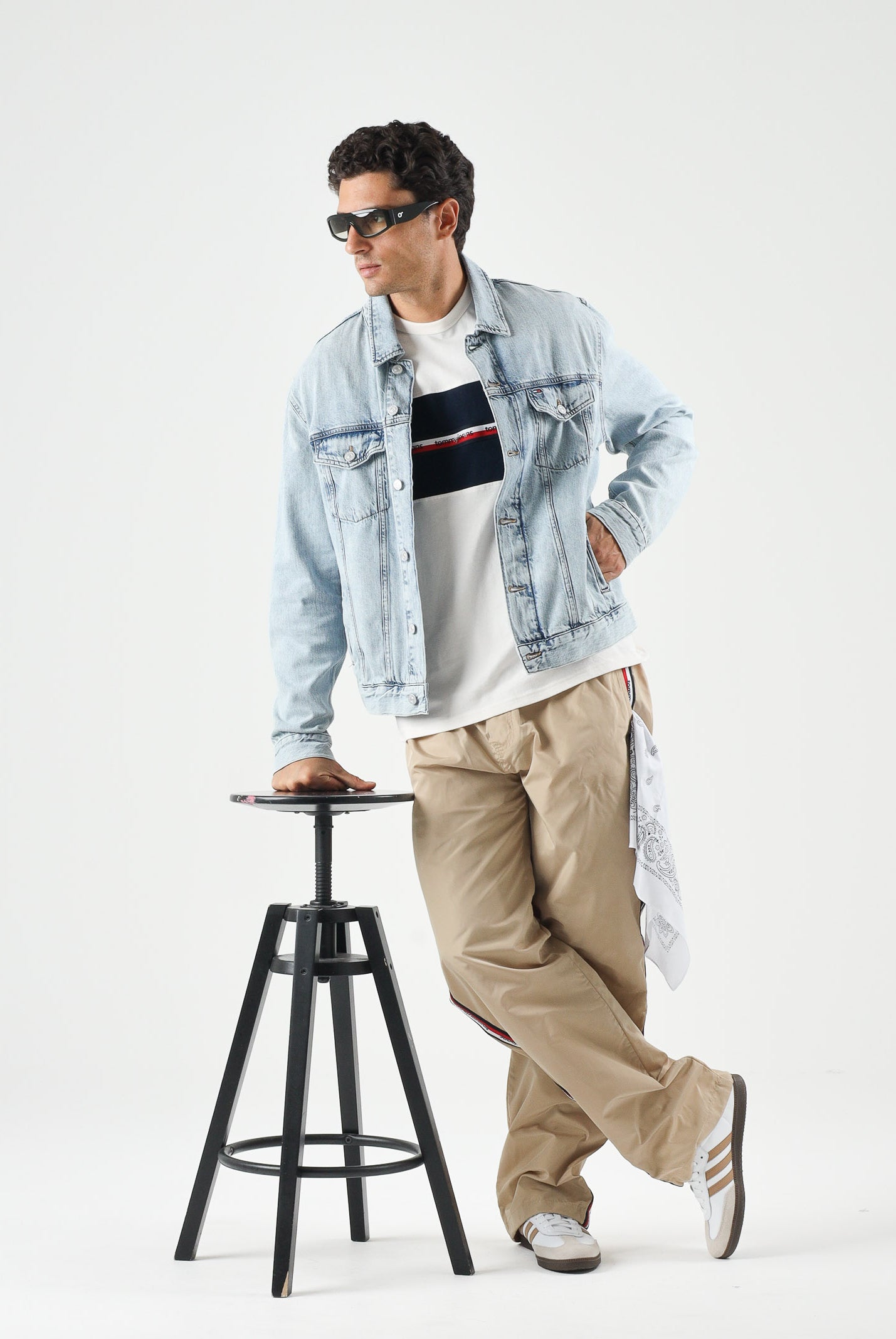 TOMMY JEANS Pantaloni JAMIE gold beige, da uomo<BR/> DM0DM23123 AB9 TOMMY JEANS